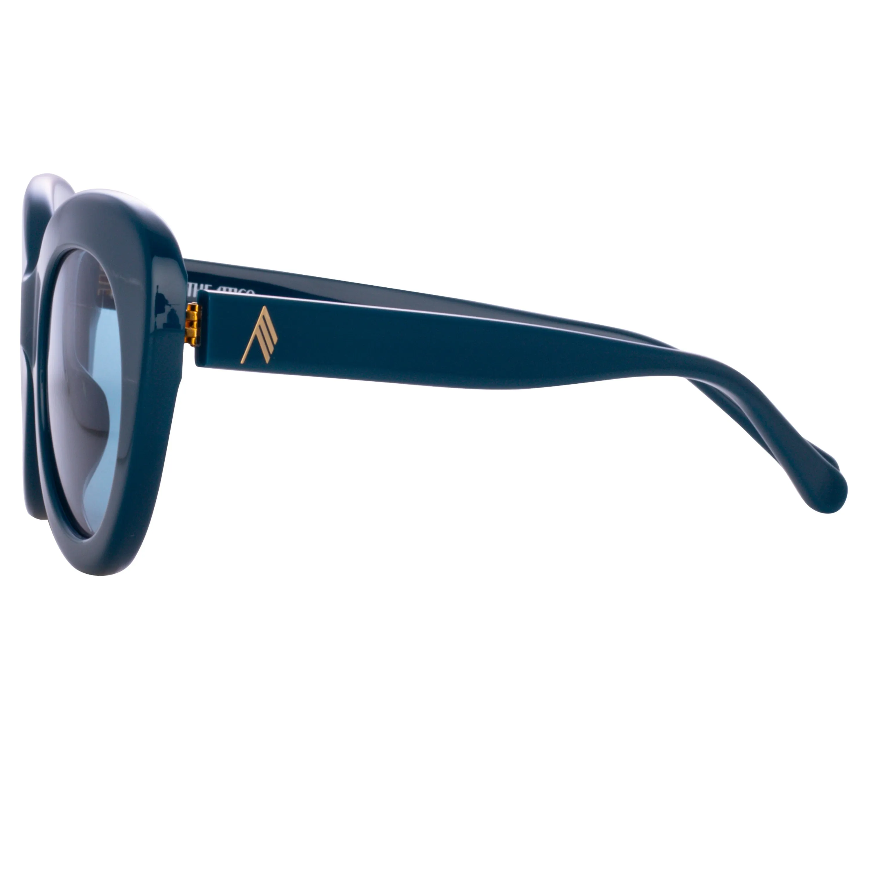 Agnes Cat Eye Sunglasses in Turquoise sold by Linda Farrow product image thumbnail 3