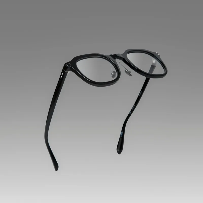 Fletcher Angular Optical Frame in Black and Nickel sold by Linda Farrow