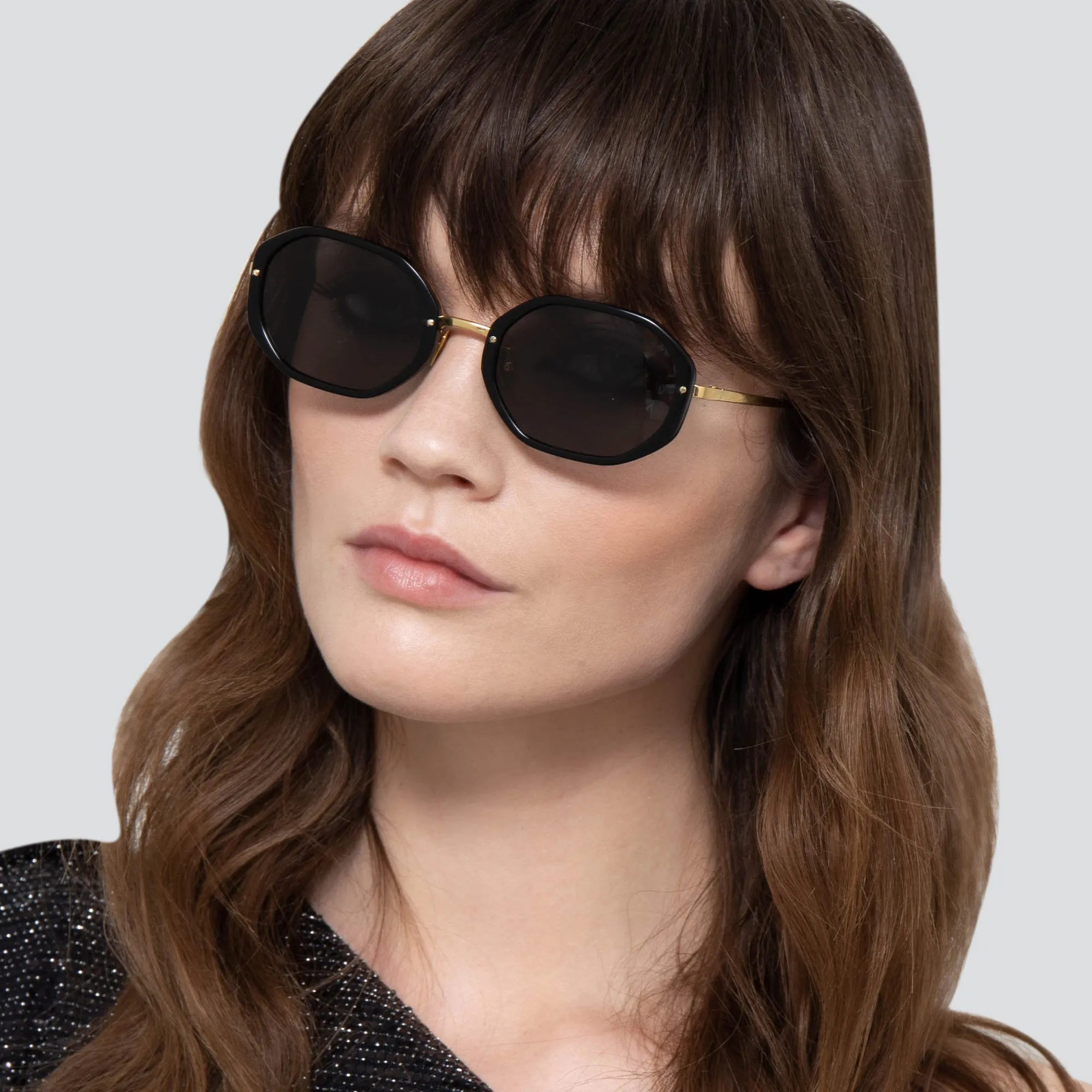 Tyler Angular Sunglasses in Ash sold by Linda Farrow product image thumbnail 5
