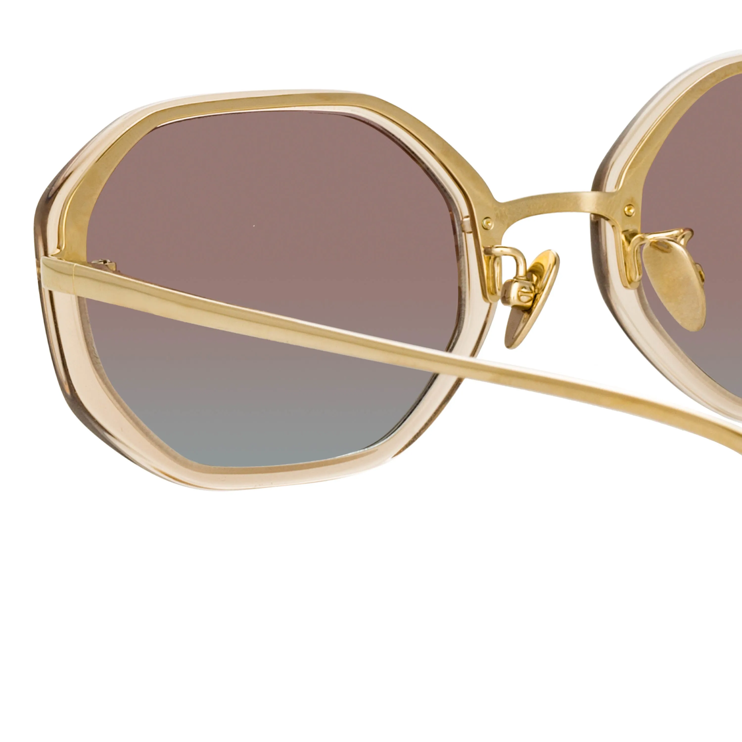 Tyler Angular Sunglasses in Ash sold by Linda Farrow product image thumbnail 3