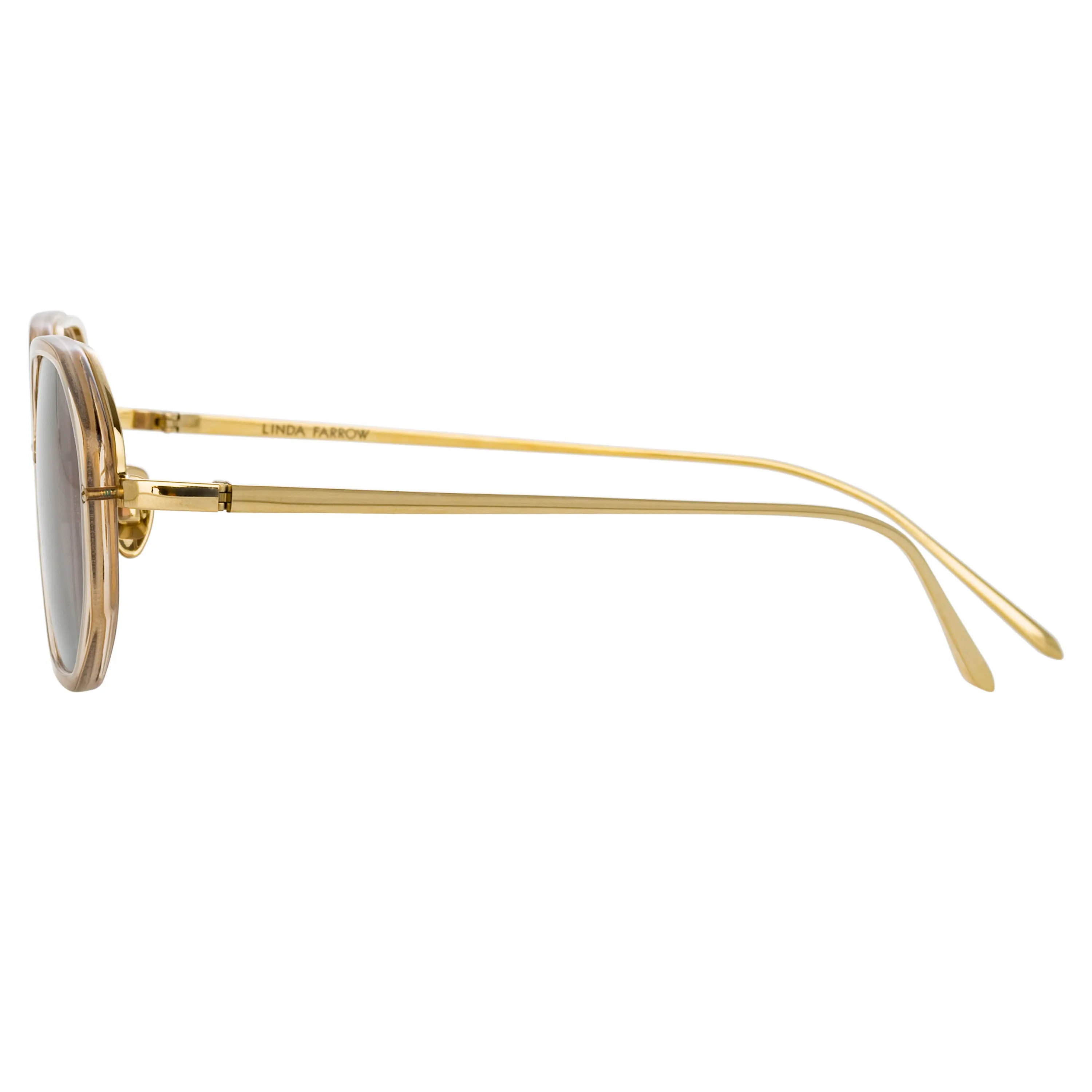 Tyler Angular Sunglasses in Ash sold by Linda Farrow product image thumbnail 4