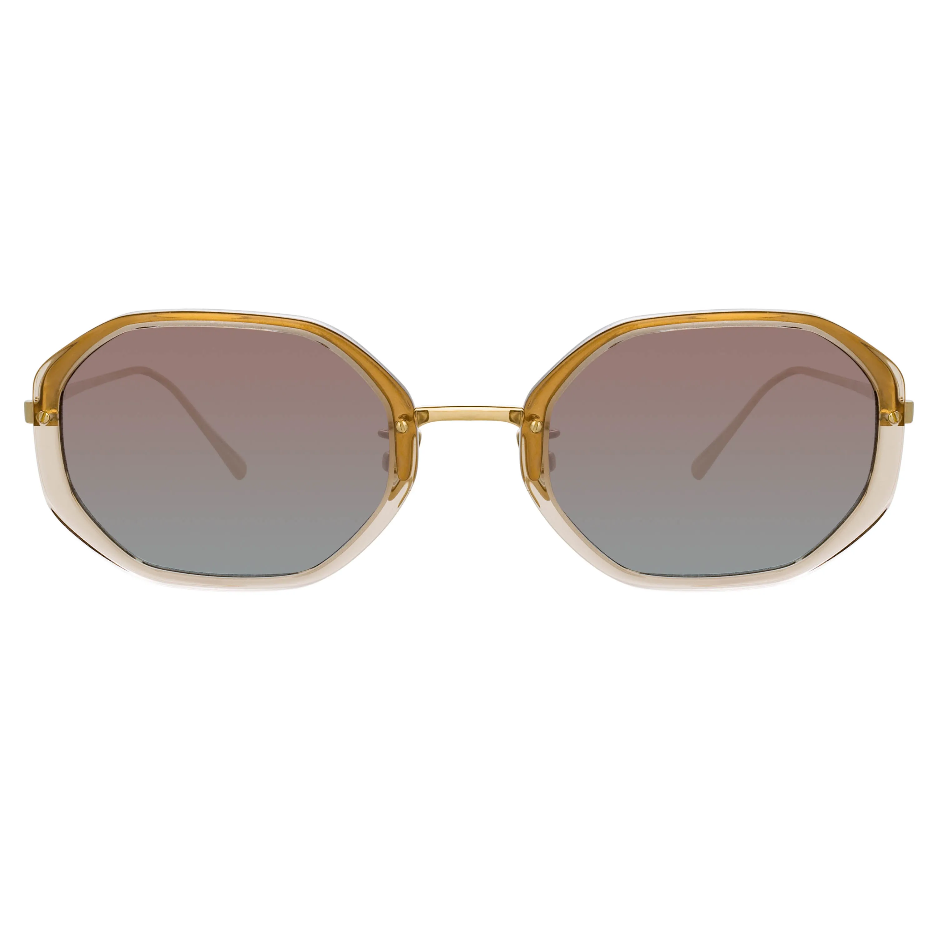 Tyler Angular Sunglasses in Ash sold by Linda Farrow