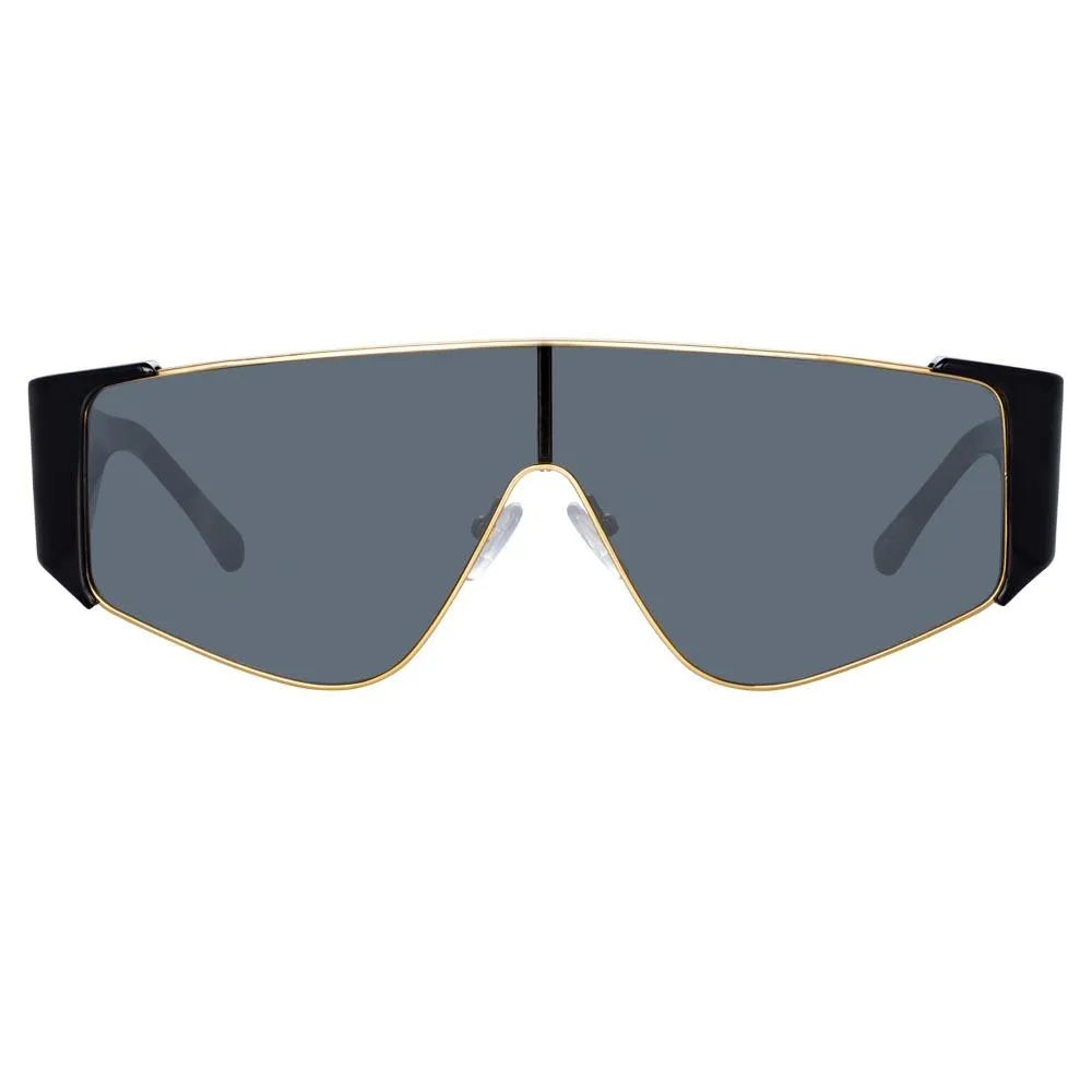 The Attico Carlijn Shield Sunglasses in Black sold by Linda Farrow product image thumbnail 2