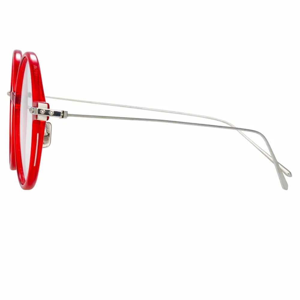 Linda Farrow Linear Savoye C6 Round Optical Frame sold by Linda Farrow product image thumbnail 4