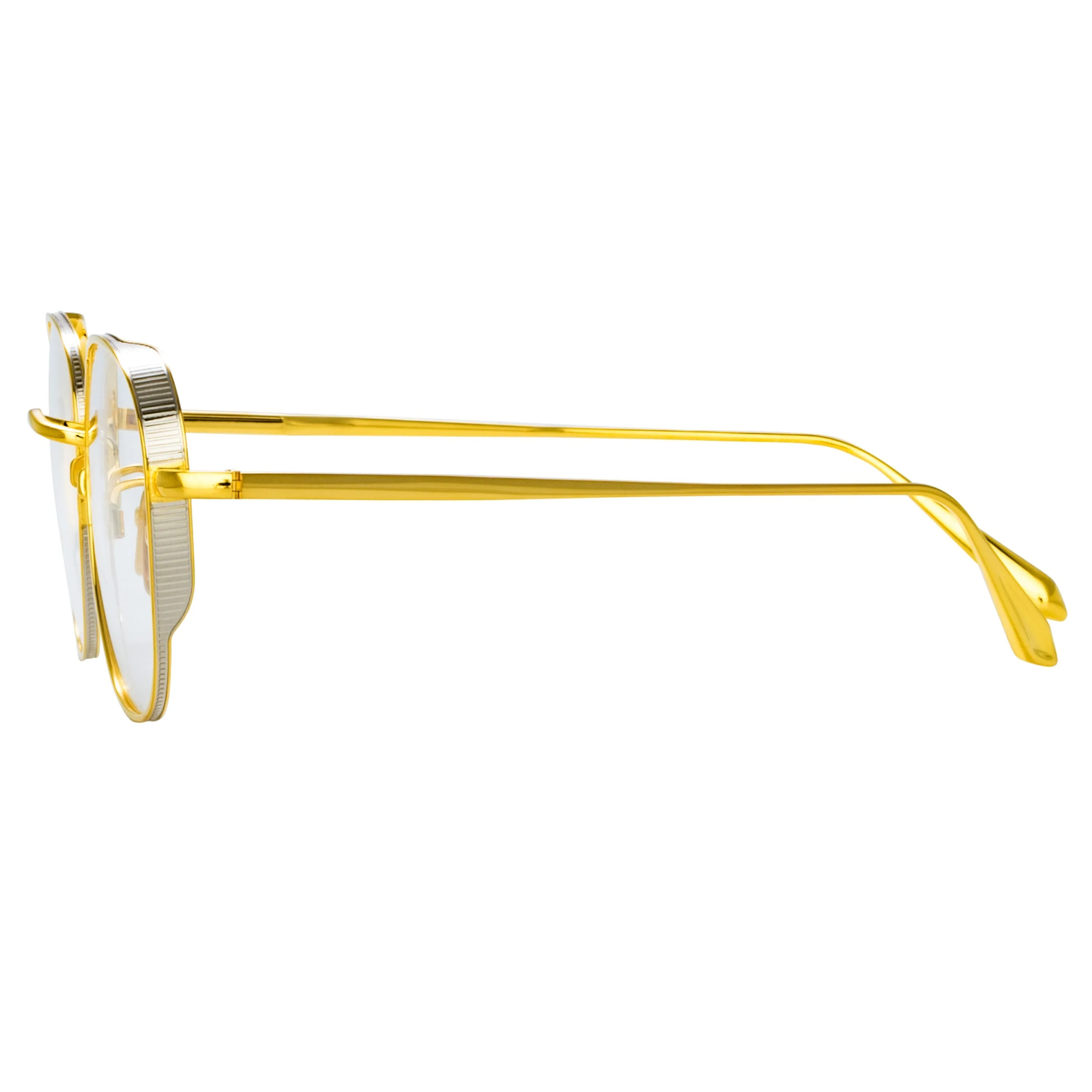 Hardy Oval Optical Frame in Yellow Gold sold by Linda Farrow product image thumbnail 3