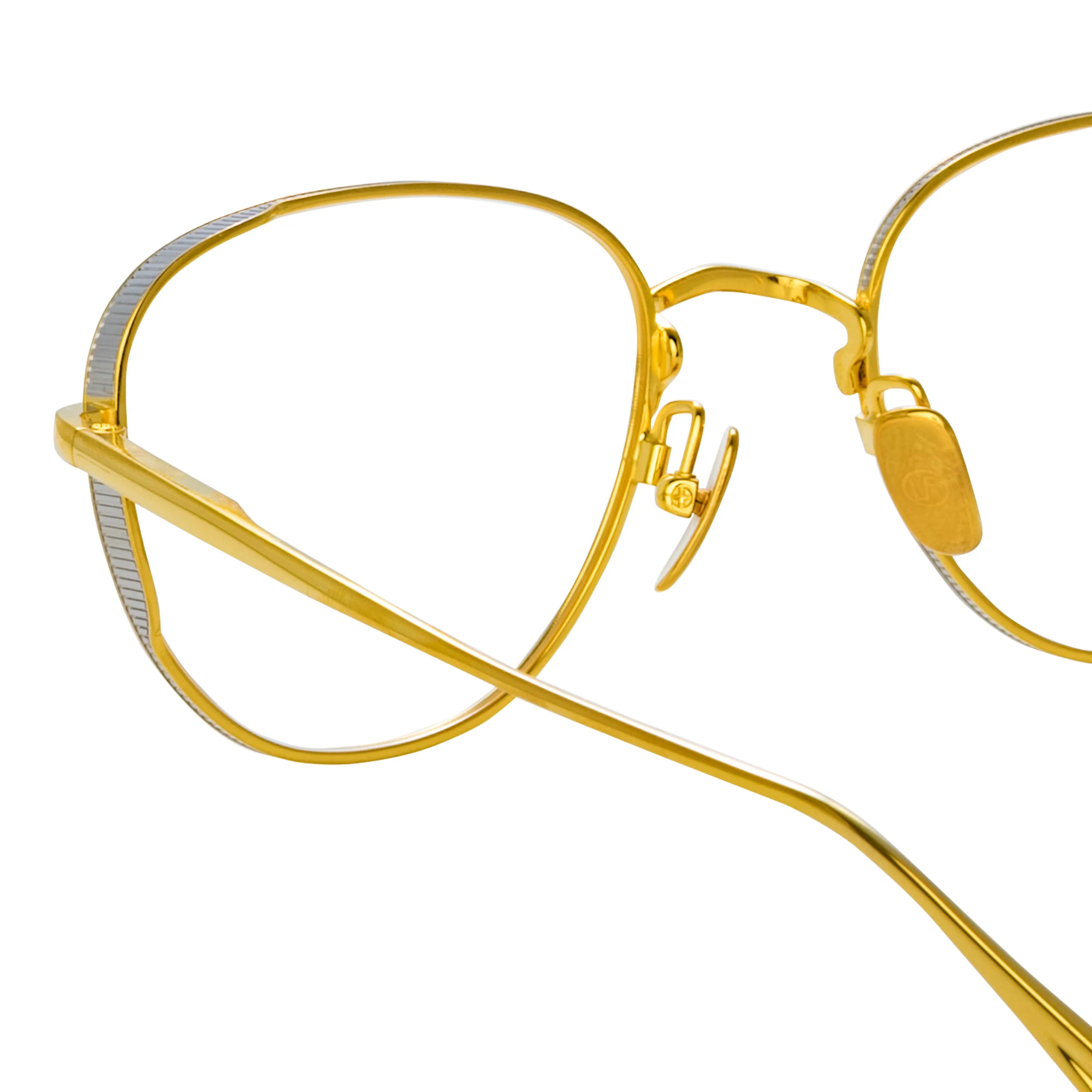 Hardy Oval Optical Frame in Yellow Gold sold by Linda Farrow product image thumbnail 4