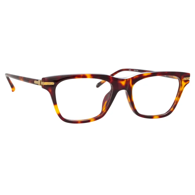 Mae A Cat Eye Optical Frame in Tortoiseshell sold by Linda Farrow