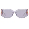 Debbie D-Frame Sunglasses in Lilac sold by Linda Farrow