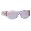Debbie D-Frame Sunglasses in Lilac sold by Linda Farrow