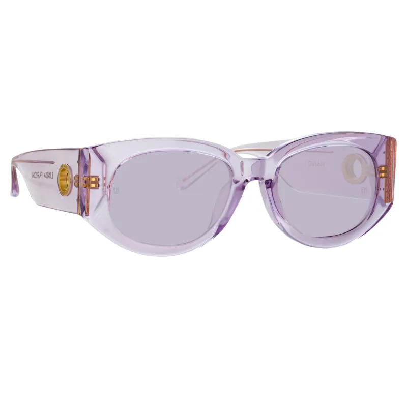 Debbie D-Frame Sunglasses in Lilac sold by Linda Farrow