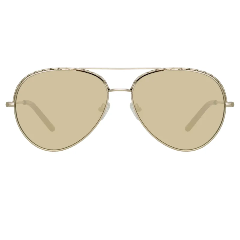 Matthew Williamson Magnolia Sunglasses in Silver sold by Linda Farrow