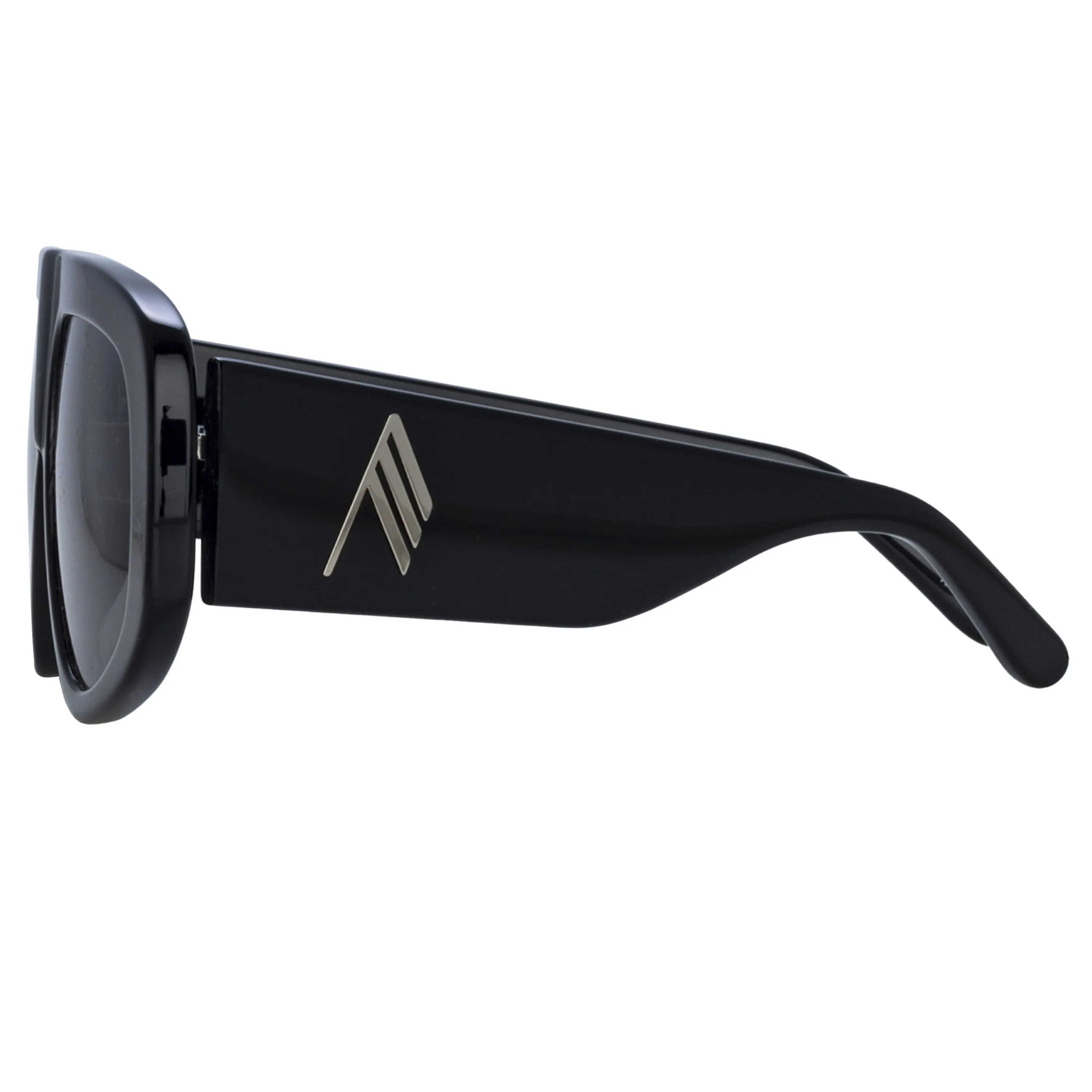 The Attico Milano Oversized Sunglasses in Black sold by Linda Farrow product image thumbnail 4