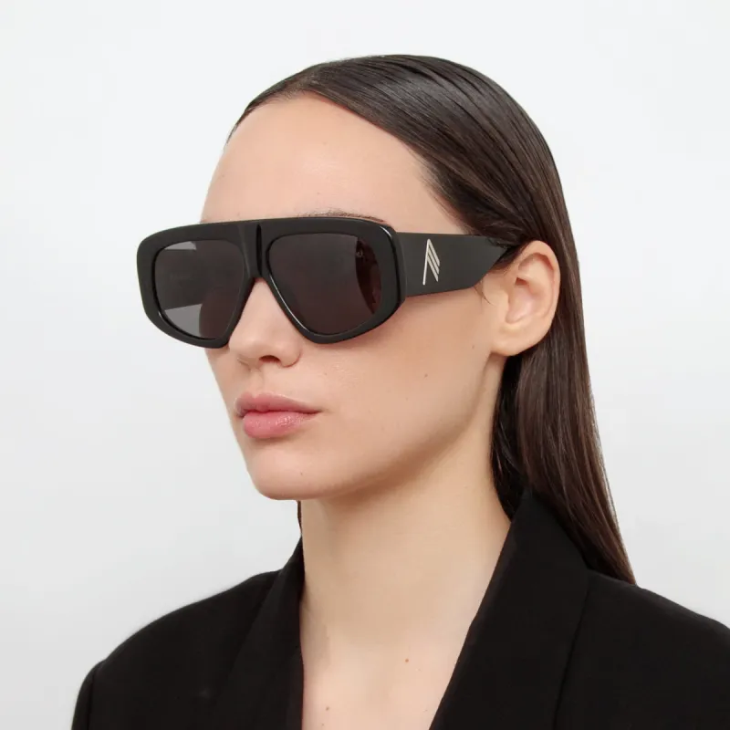 The Attico Milano Oversized Sunglasses in Black sold by Linda Farrow