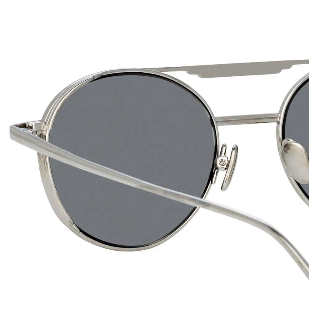 Lou Oval Sunglasses in White Gold sold by Linda Farrow product image thumbnail 5