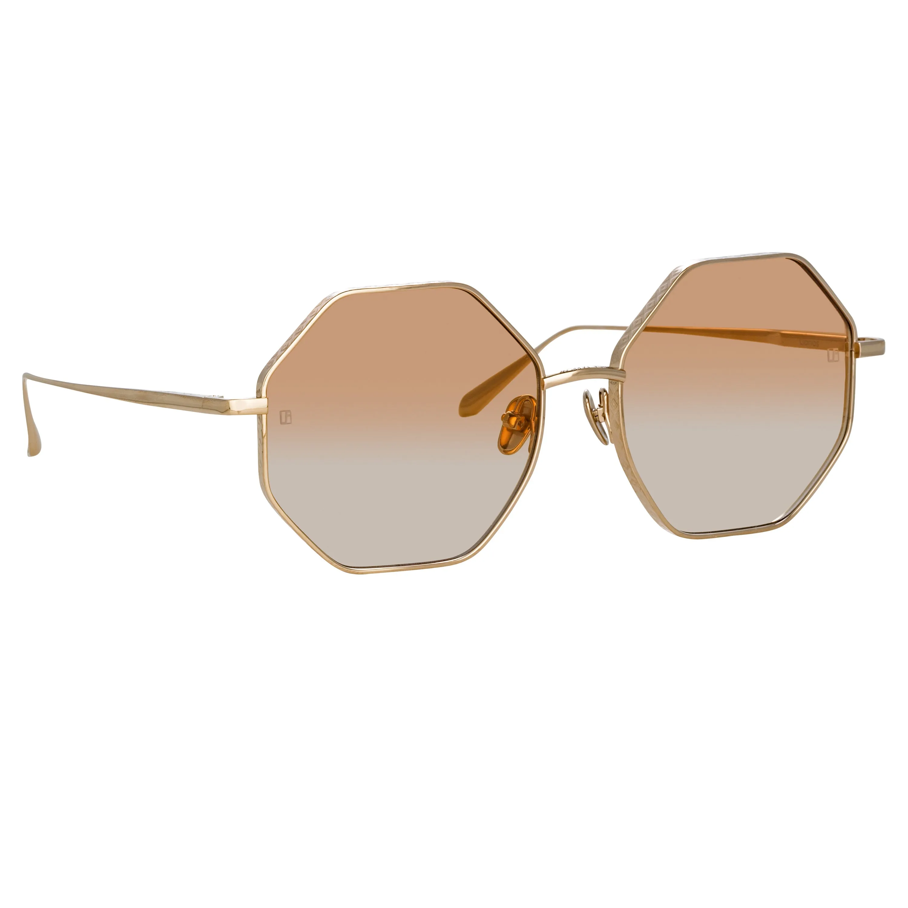 Lianas Hexagon Sunglasses in Light Gold sold by Linda Farrow product image thumbnail 2