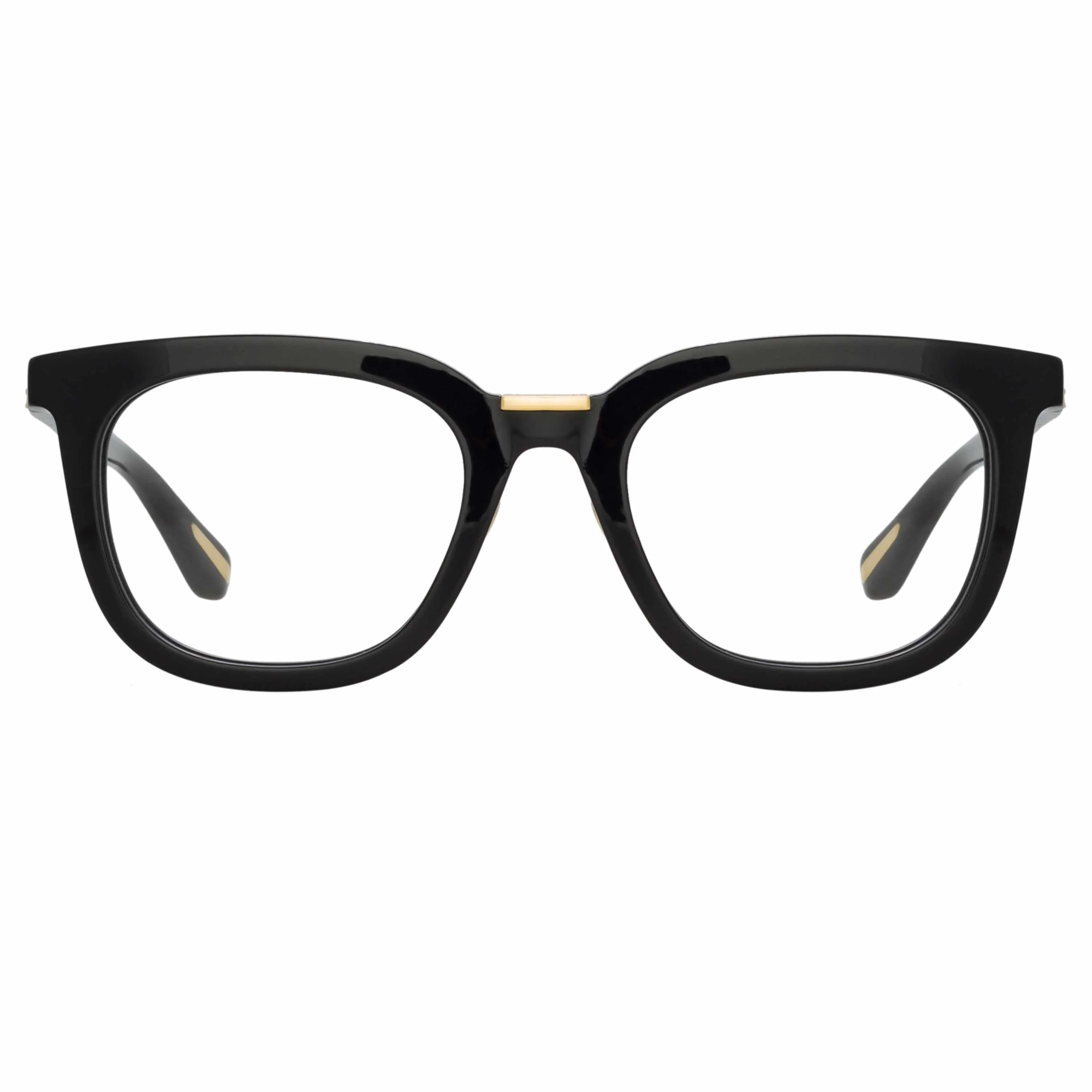 Burton Optical D-Frame in Black sold by Linda Farrow