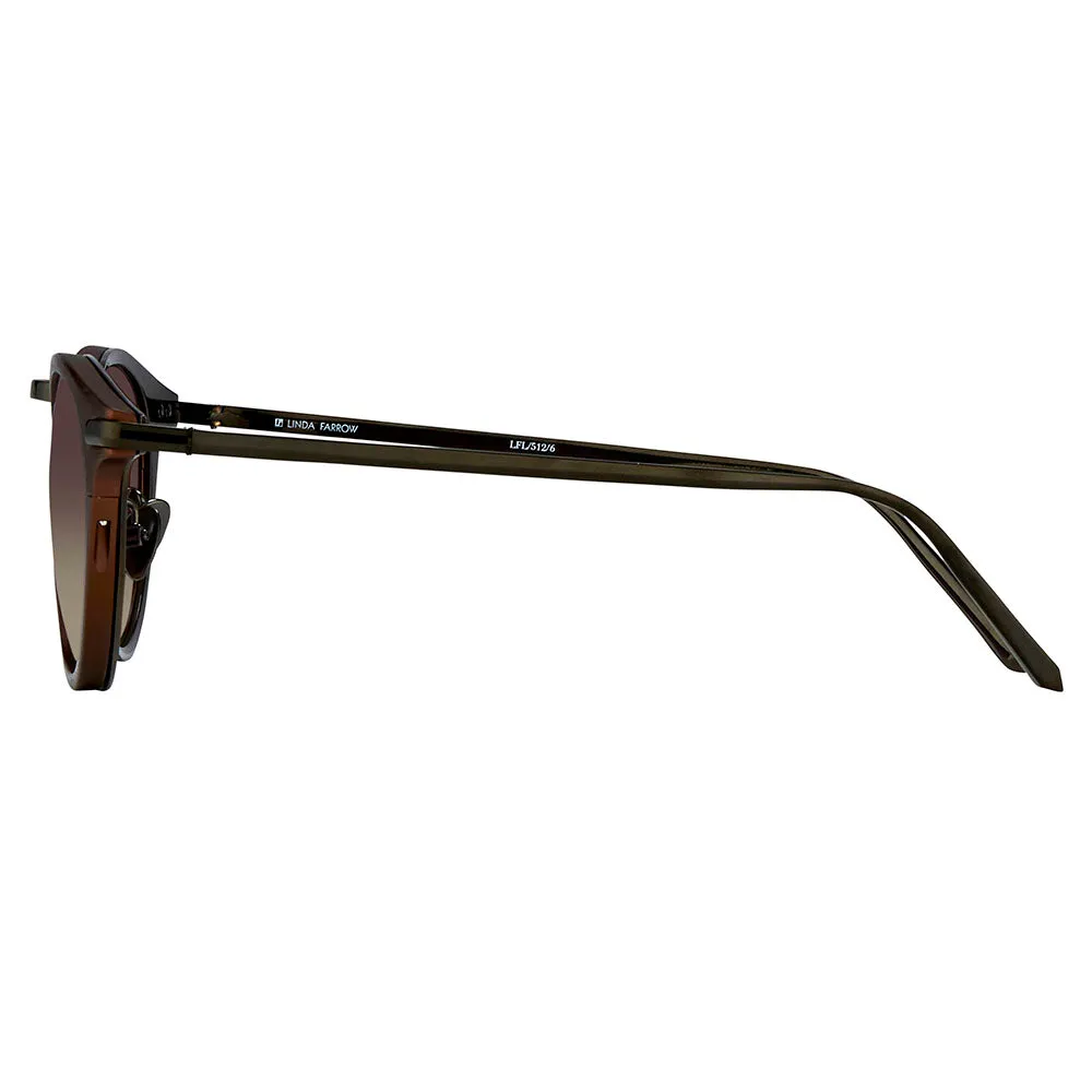 Linda Farrow 512 C6 Oval Sunglasses sold by Linda Farrow product image thumbnail 3