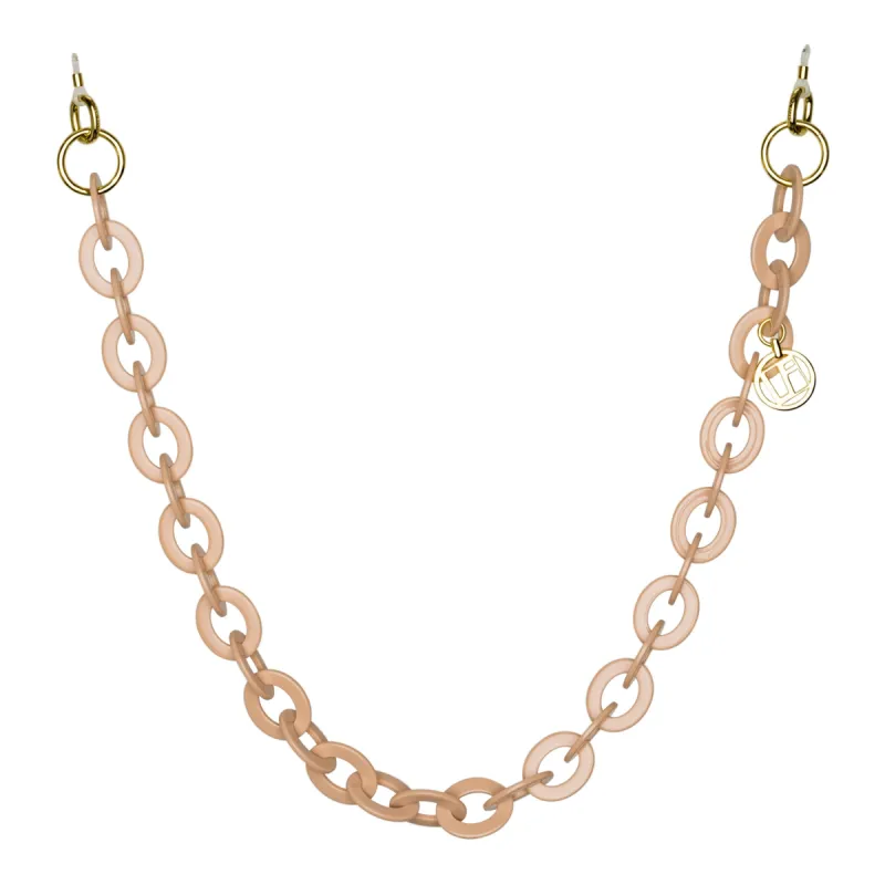 Pink Oval Link Acetate Chain sold by Linda Farrow
