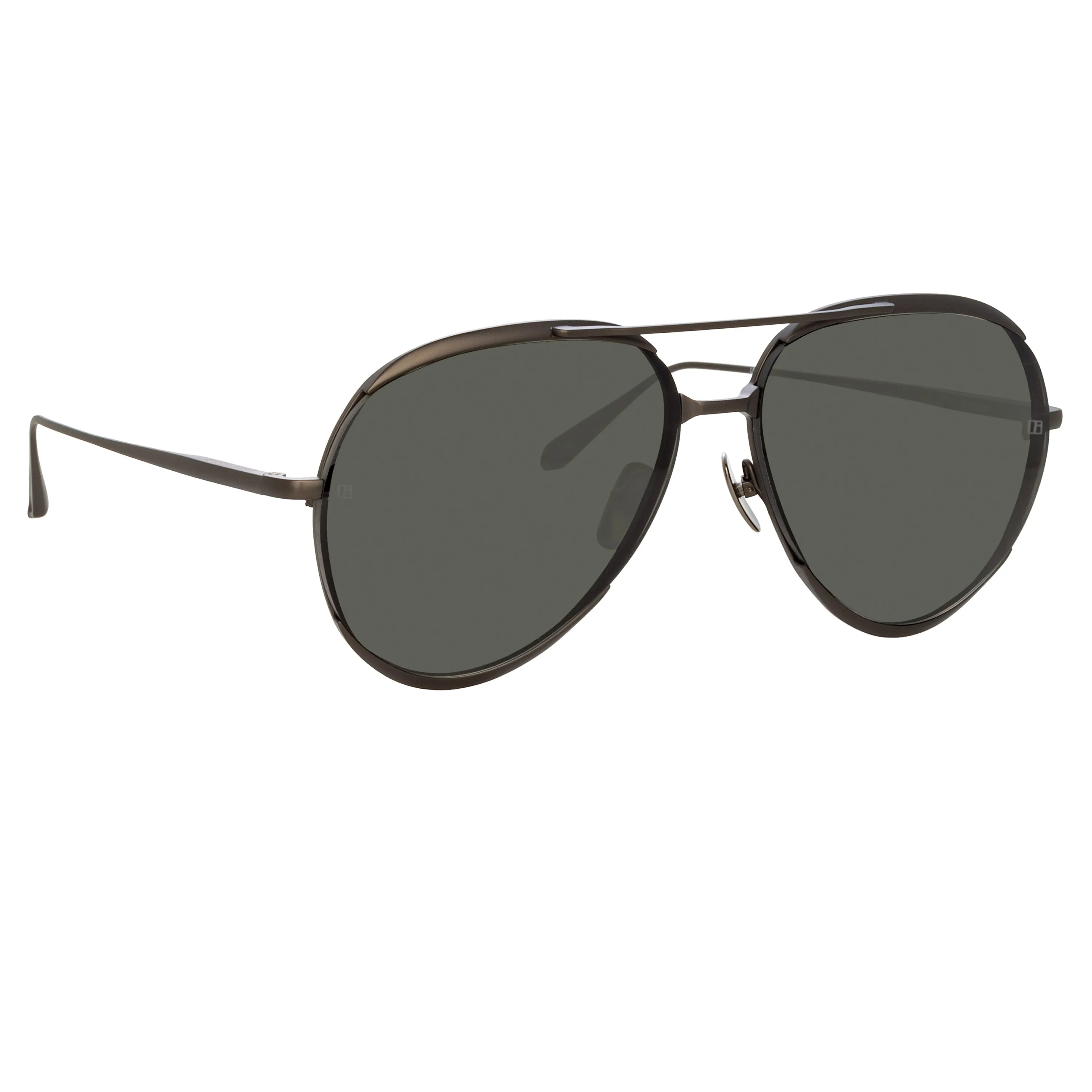 Matisse Aviator Sunglasses in Nickel sold by Linda Farrow product image thumbnail 4
