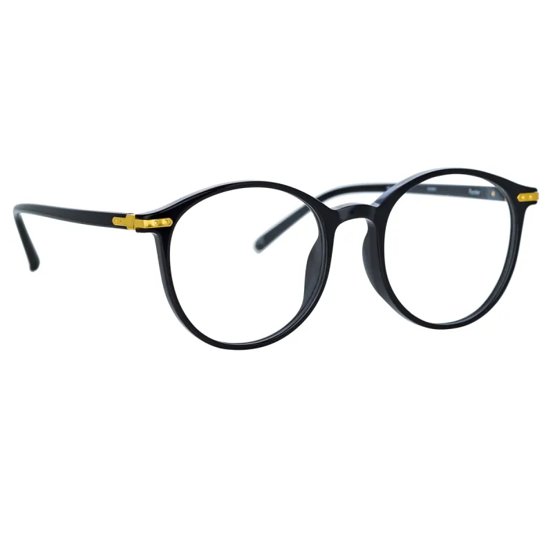 Forster Oval Optical Frame in Black sold by Linda Farrow