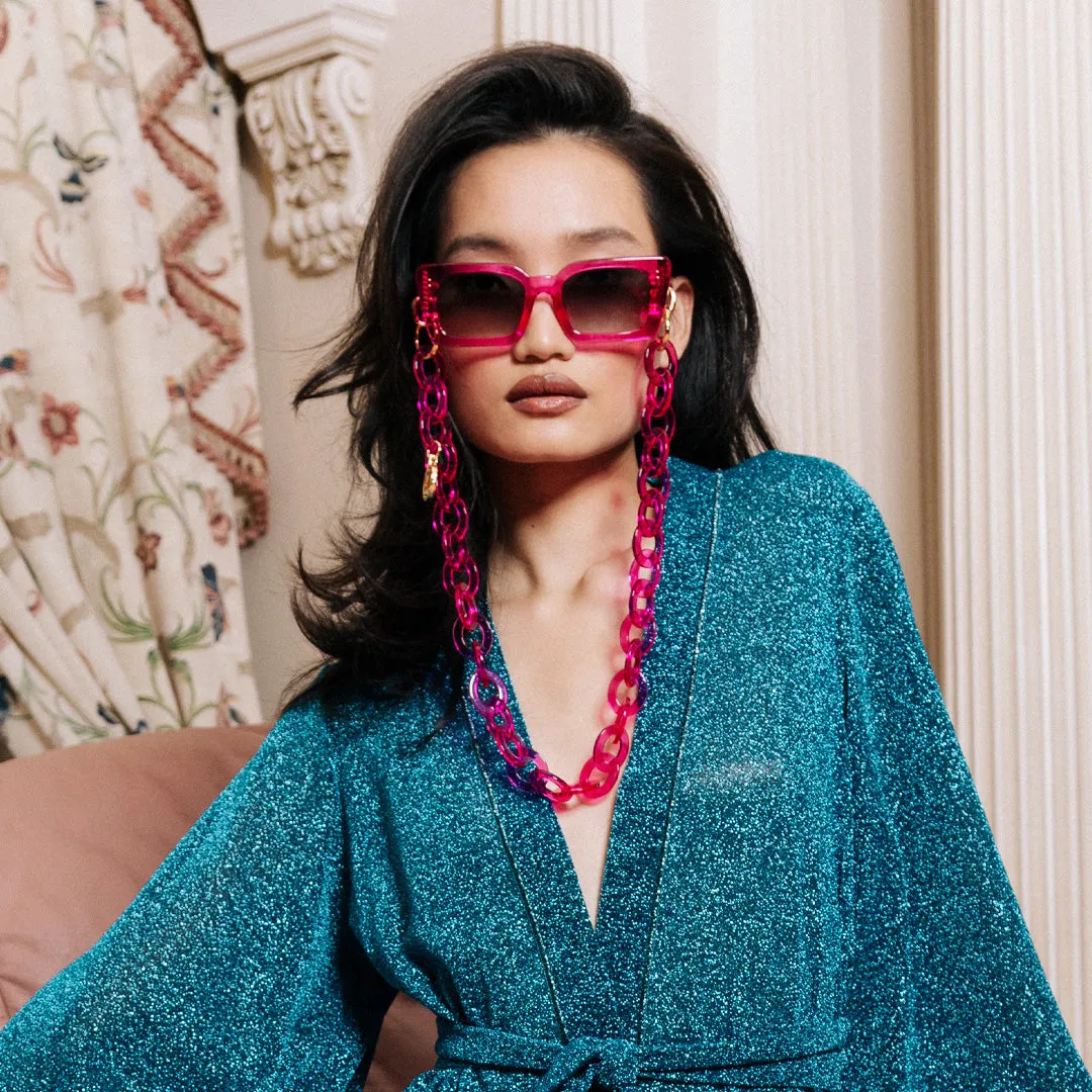 Fuchsia Oval Link Chain sold by Linda Farrow