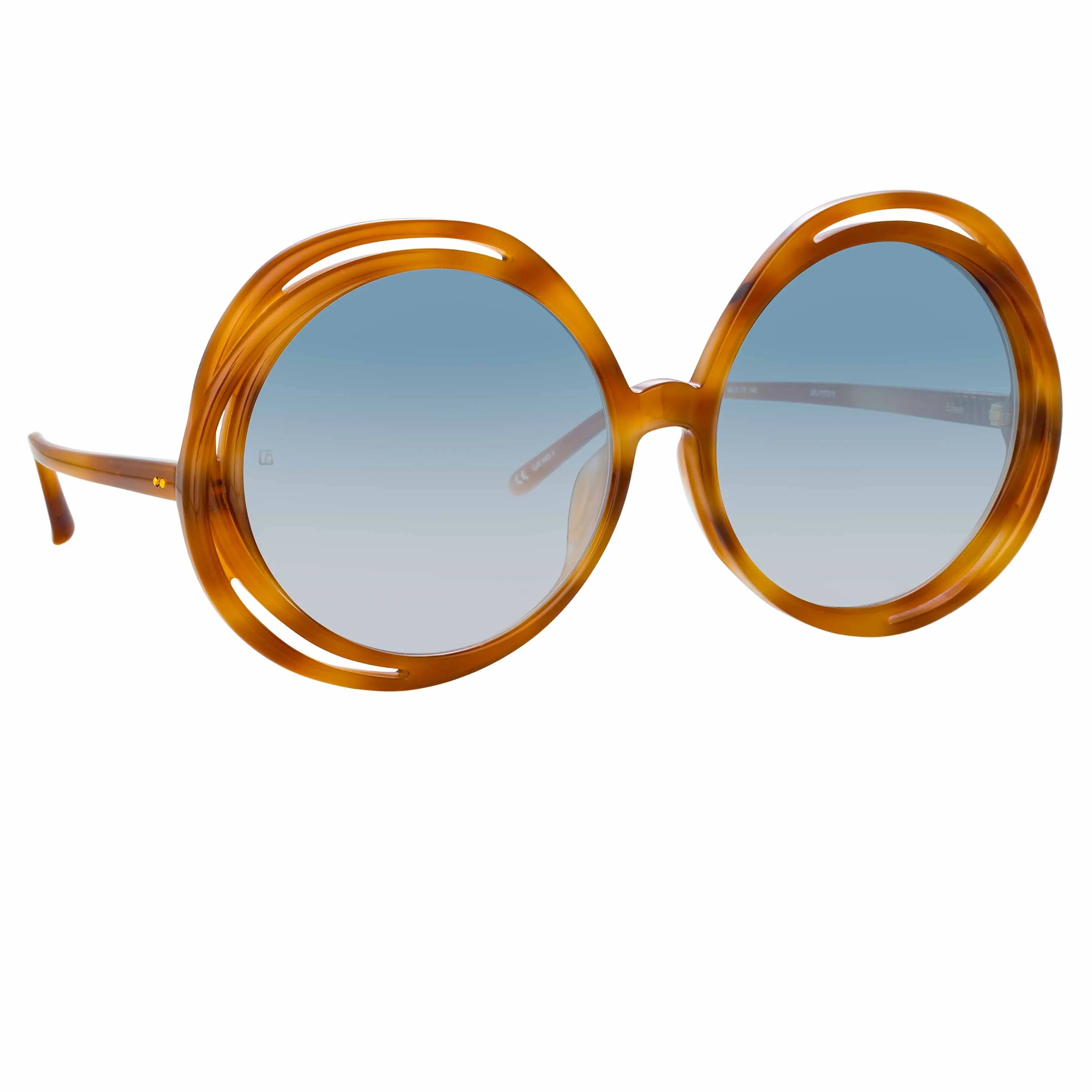 Ellen Round Sunglasses in Horn sold by Linda Farrow product image thumbnail 3