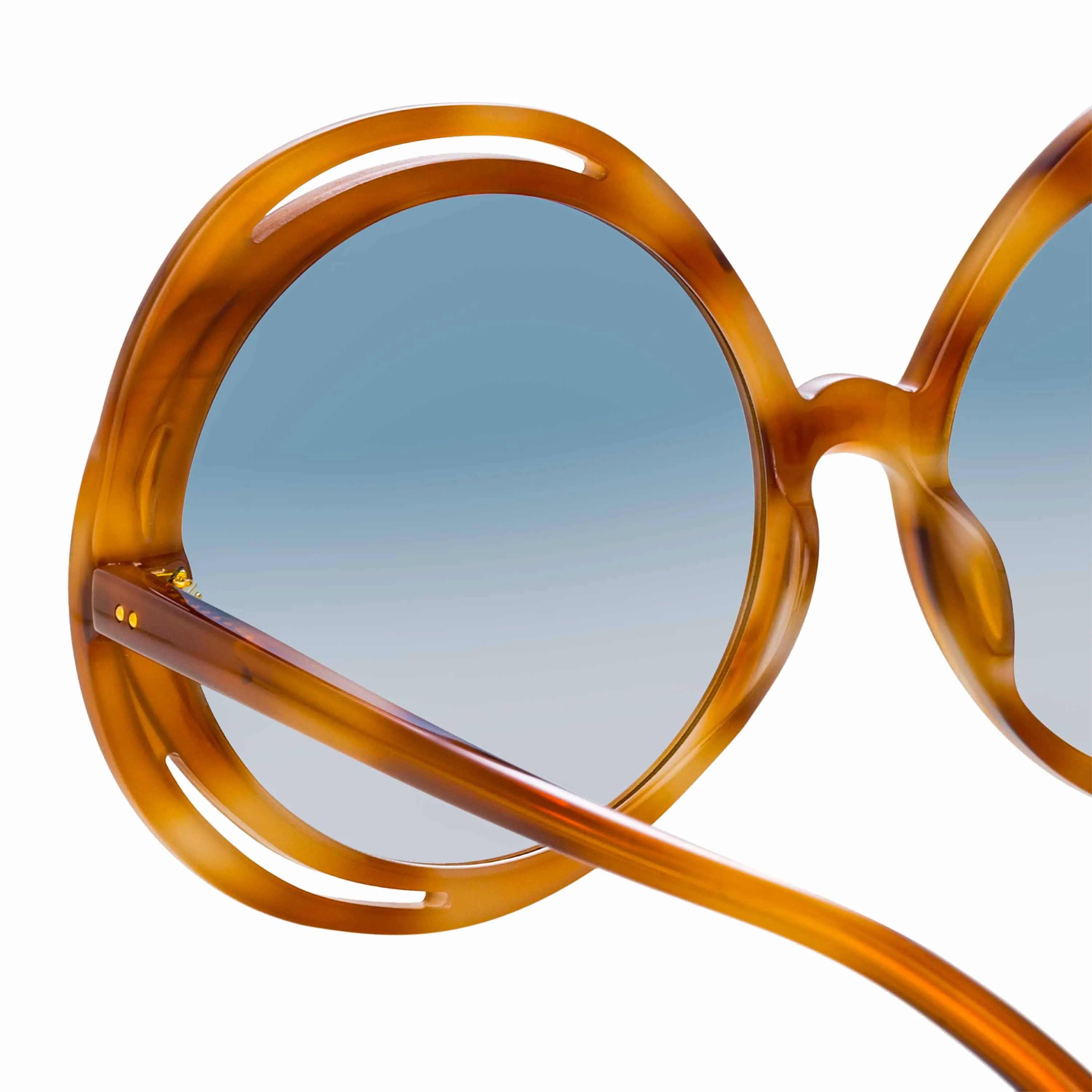 Ellen Round Sunglasses in Horn sold by Linda Farrow product image thumbnail 5