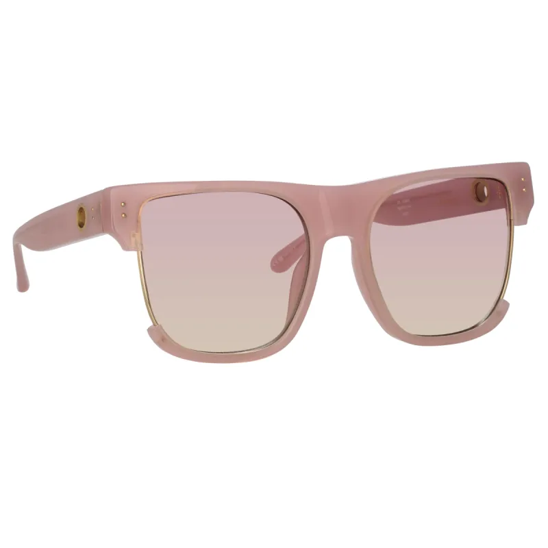 Lomas D-Frame Sunglasses in Lilac sold by Linda Farrow