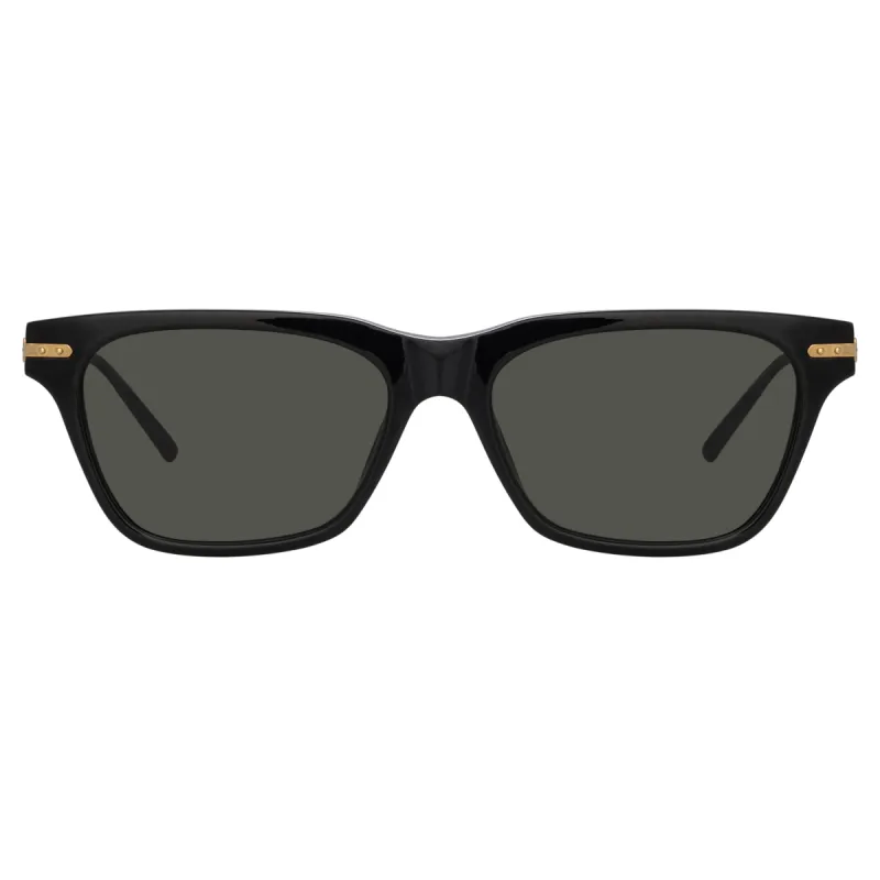 Mae Cat Eye Sunglasses in Black (Men's) sold by Linda Farrow
