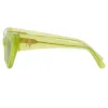 The Attico Dora D-Frame Sunglasses in Green sold by Linda Farrow
