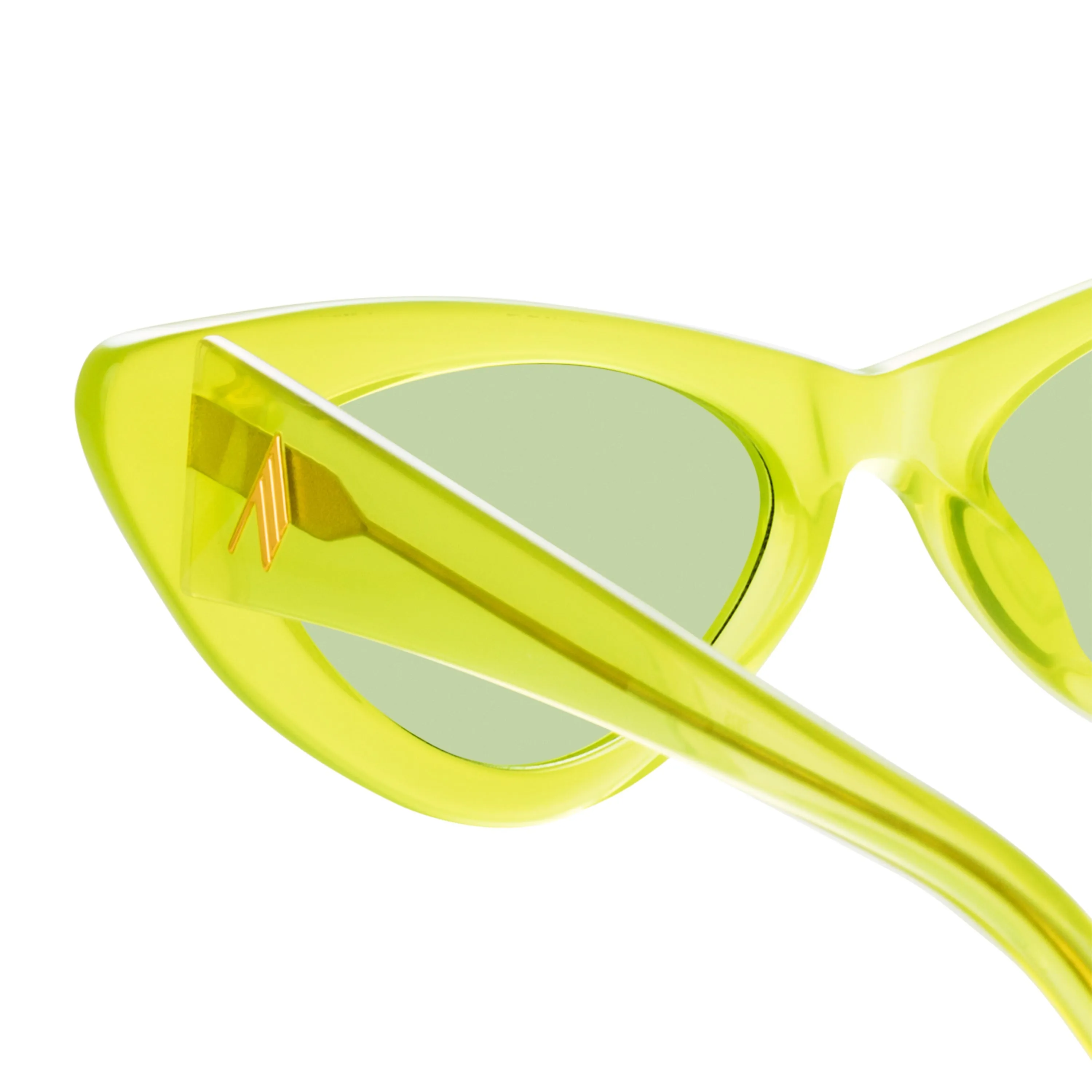 The Attico Dora D-Frame Sunglasses in Green sold by Linda Farrow product image thumbnail 4