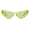 The Attico Dora D-Frame Sunglasses in Green sold by Linda Farrow