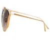Joanna Oversized Sunglasses in Rose Gold sold by Linda Farrow