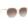 Joanna Oversized Sunglasses in Rose Gold sold by Linda Farrow