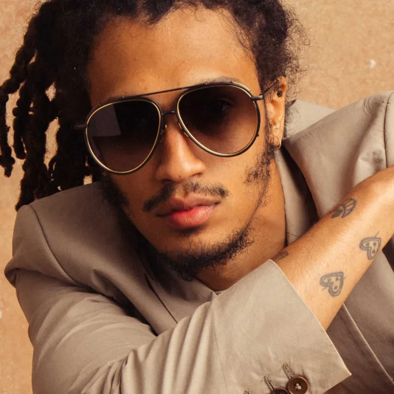 Torino Aviator Sunglasses in Nickel (Men's) sold by Linda Farrow