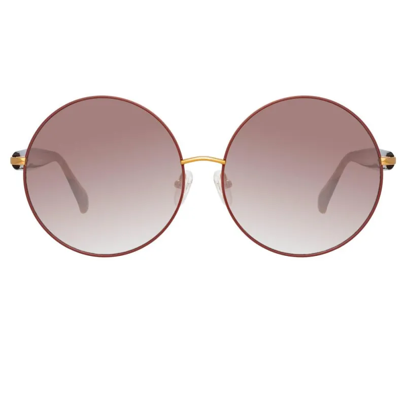 Matthew Williamson Posy Round Sunglasses in Purple sold by Linda Farrow