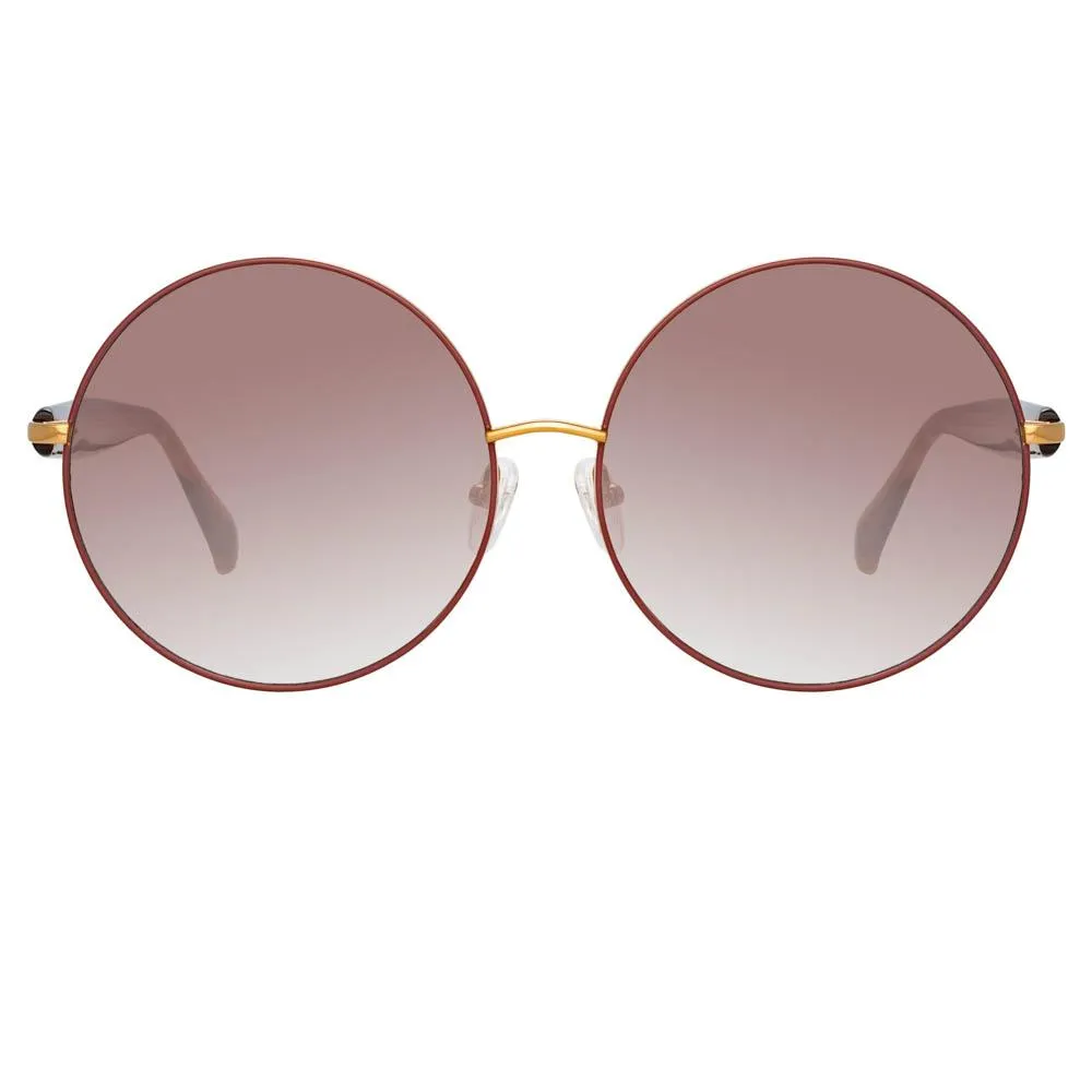 Matthew Williamson Posy Round Sunglasses in Purple sold by Linda Farrow