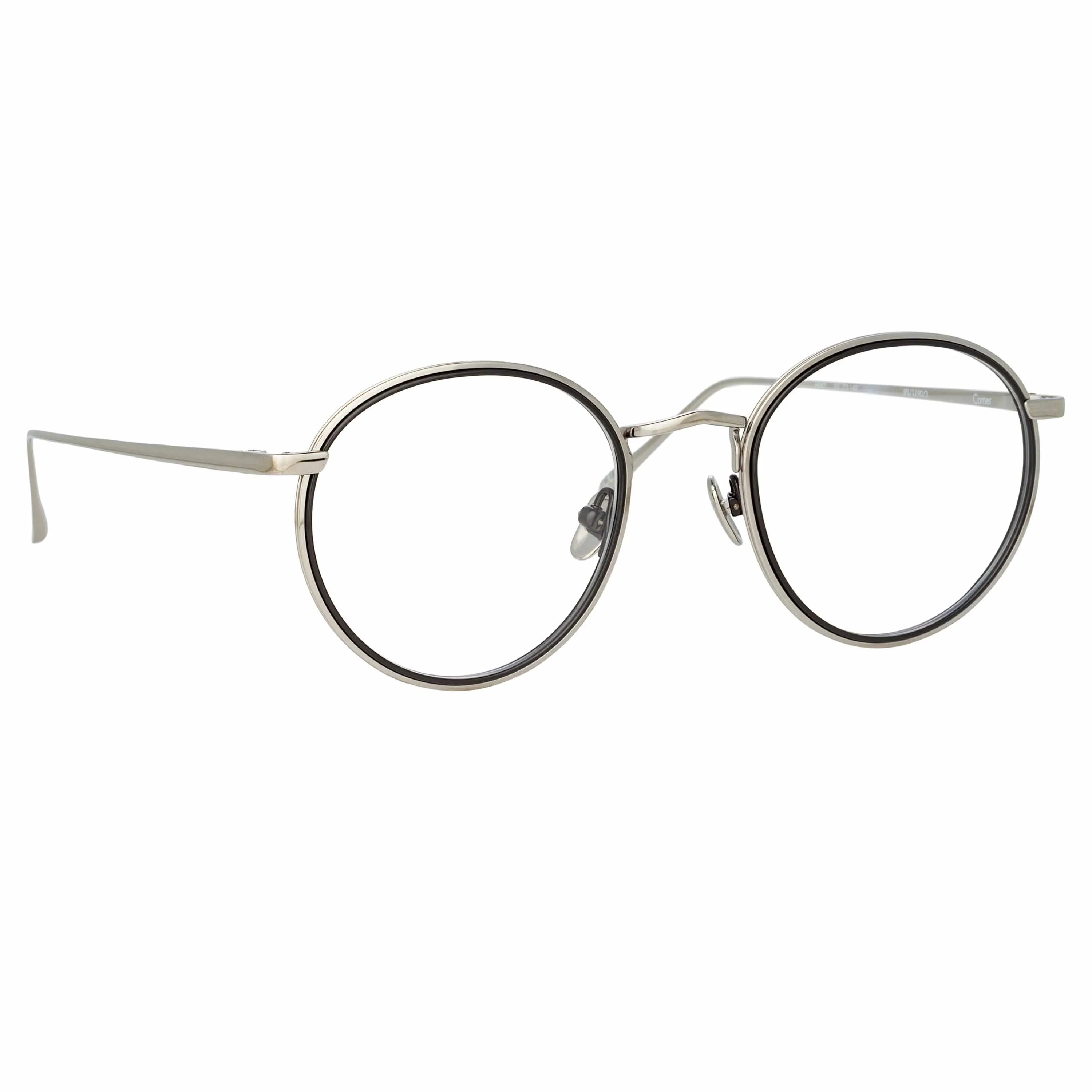 Comer Optical Oval Frame in White Gold sold by Linda Farrow product image thumbnail 3