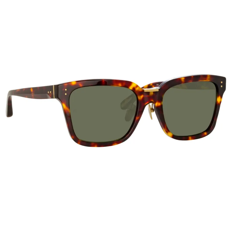 Desiree D-Frame Sunglasses in Tortoiseshell sold by Linda Farrow