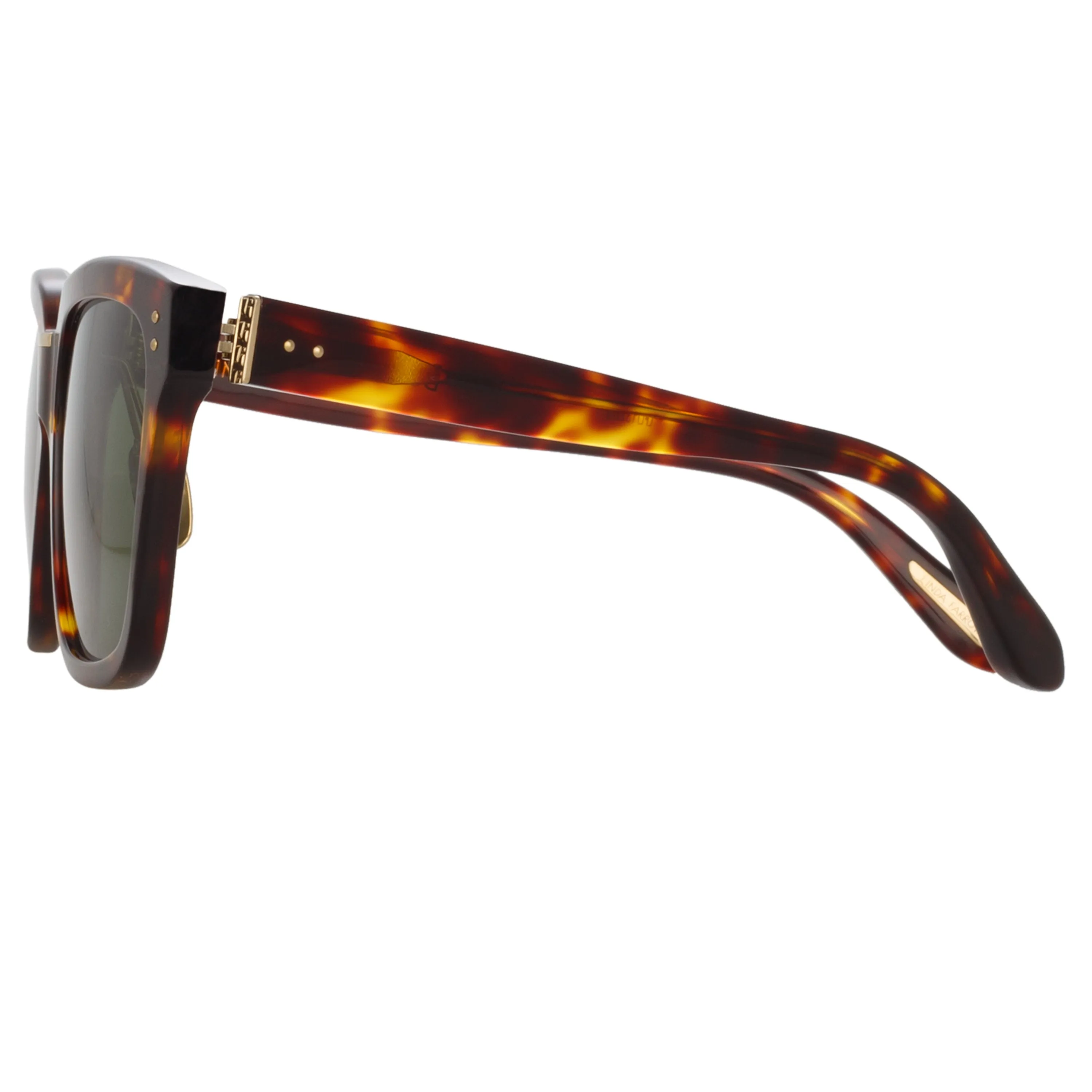 Desiree D-Frame Sunglasses in Tortoiseshell sold by Linda Farrow product image thumbnail 3