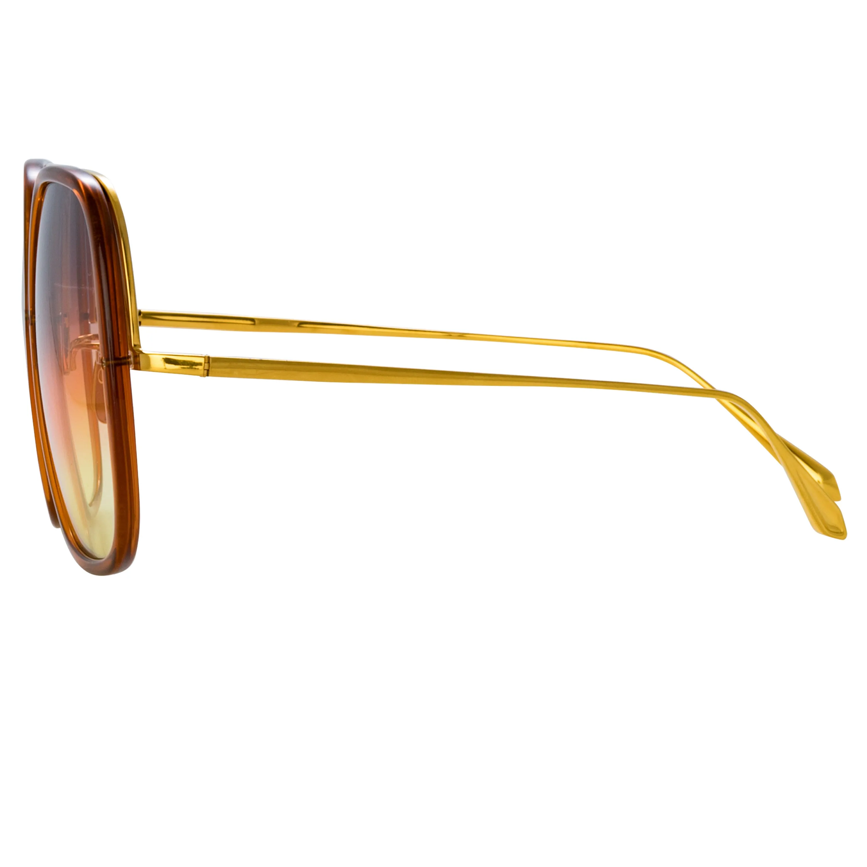 Celia Oversized Sunglasses in Orange sold by Linda Farrow product image thumbnail 4