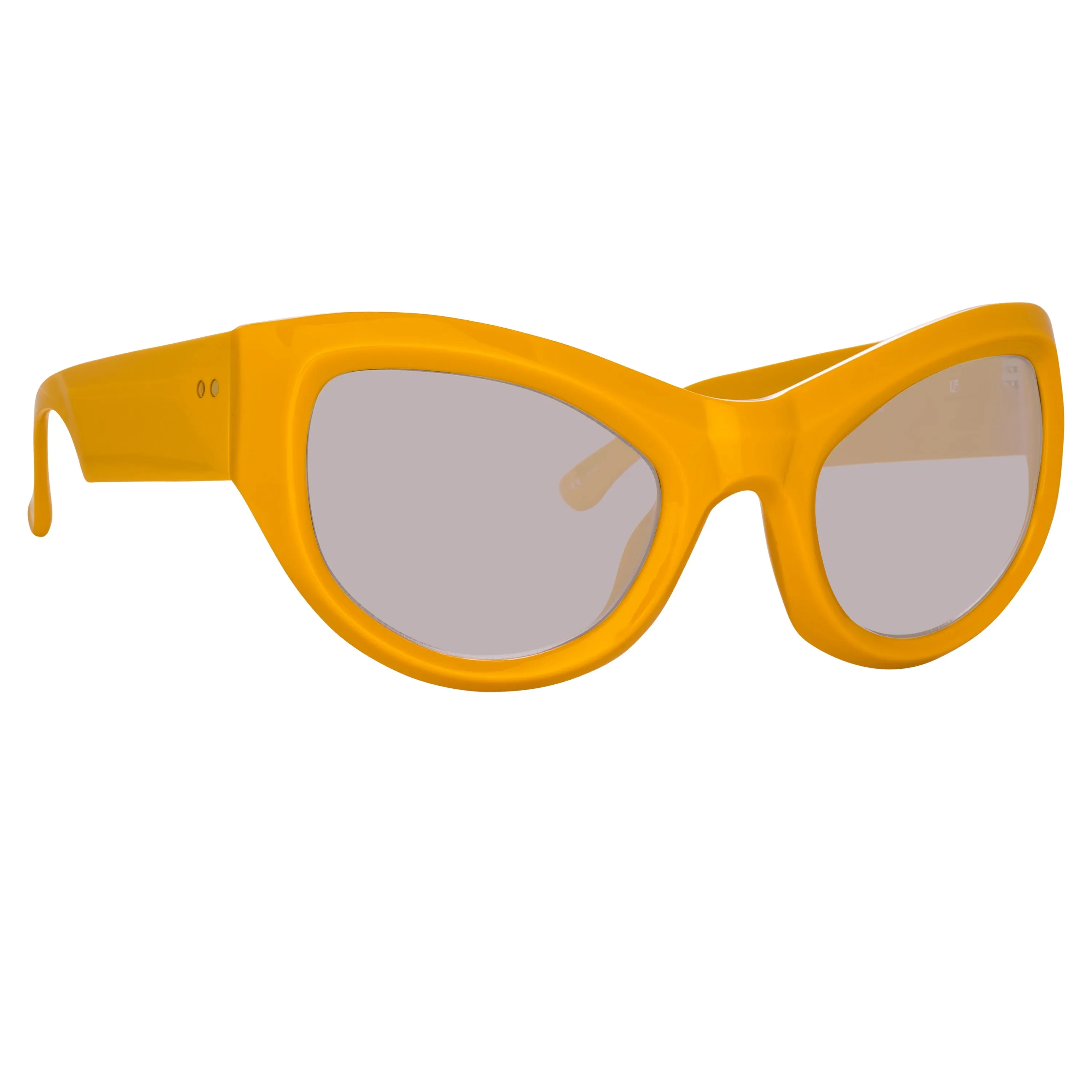 Dries Van Noten Wrap Sunglasses in Yellow sold by Linda Farrow product image thumbnail 2