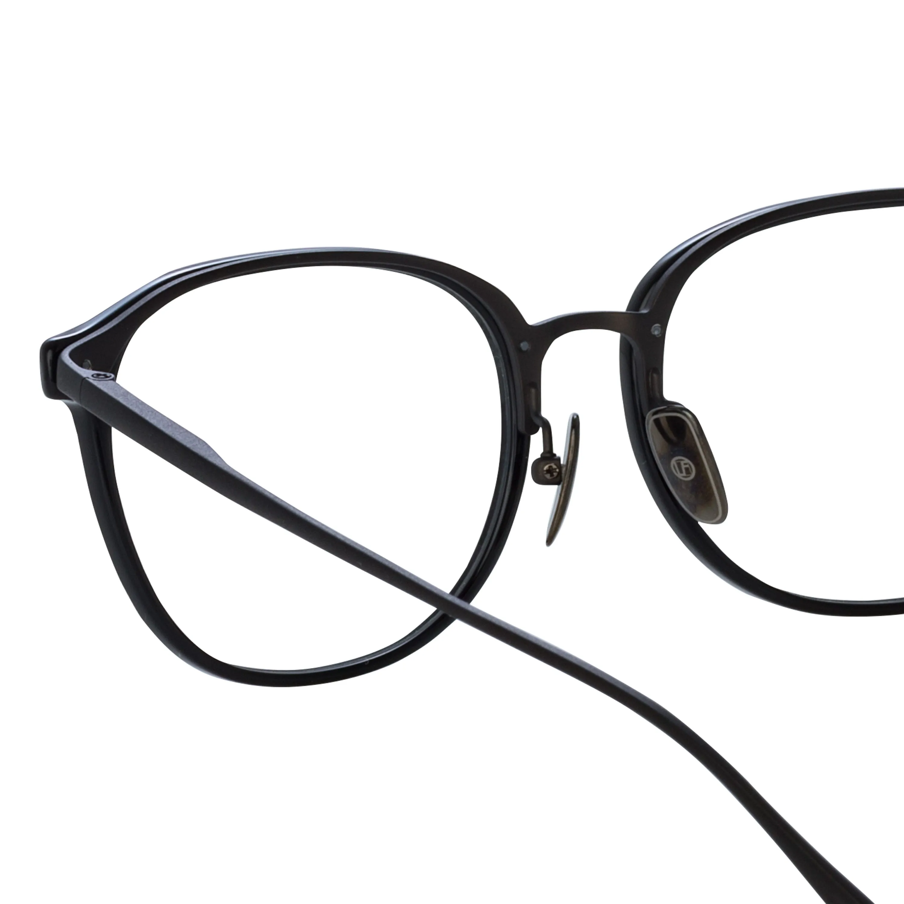 Men's Park Optical D-Frame in Black and Matt Nickel sold by Linda Farrow product image thumbnail 5