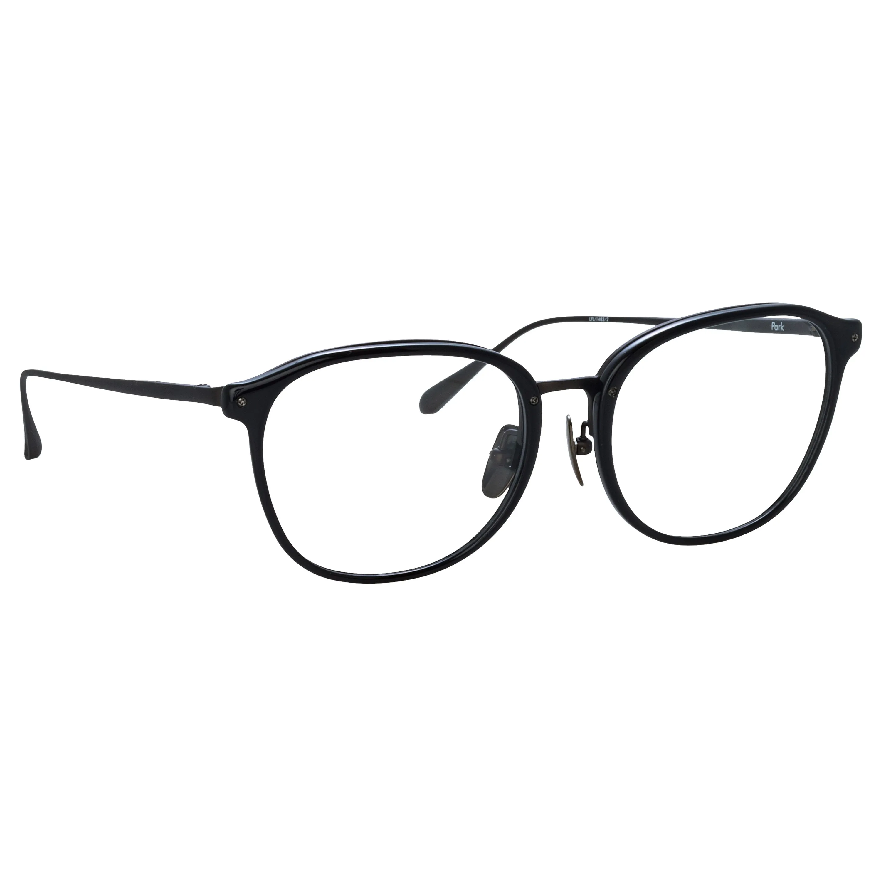 Men's Park Optical D-Frame in Black and Matt Nickel sold by Linda Farrow product image thumbnail 3