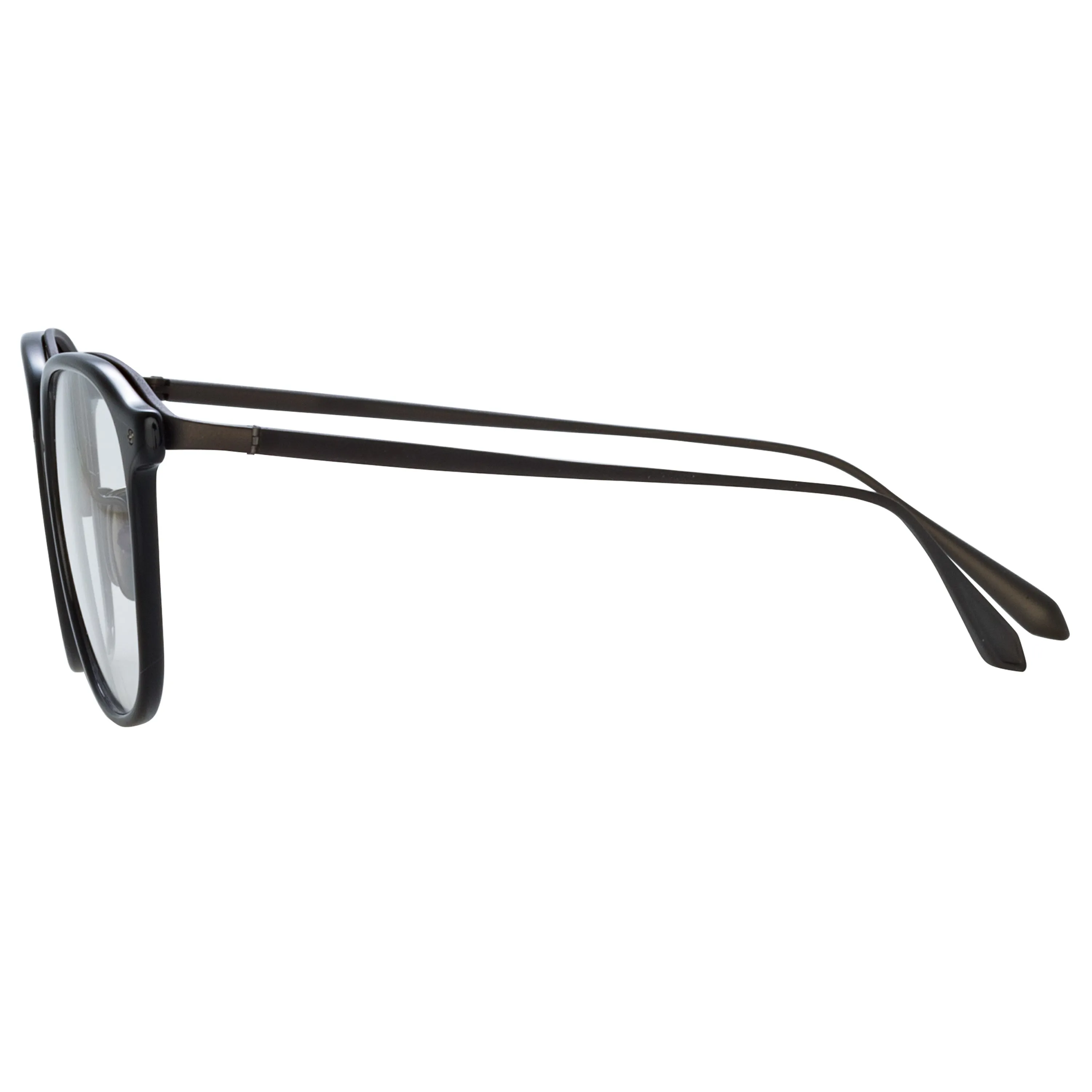 Men's Park Optical D-Frame in Black and Matt Nickel sold by Linda Farrow product image thumbnail 4