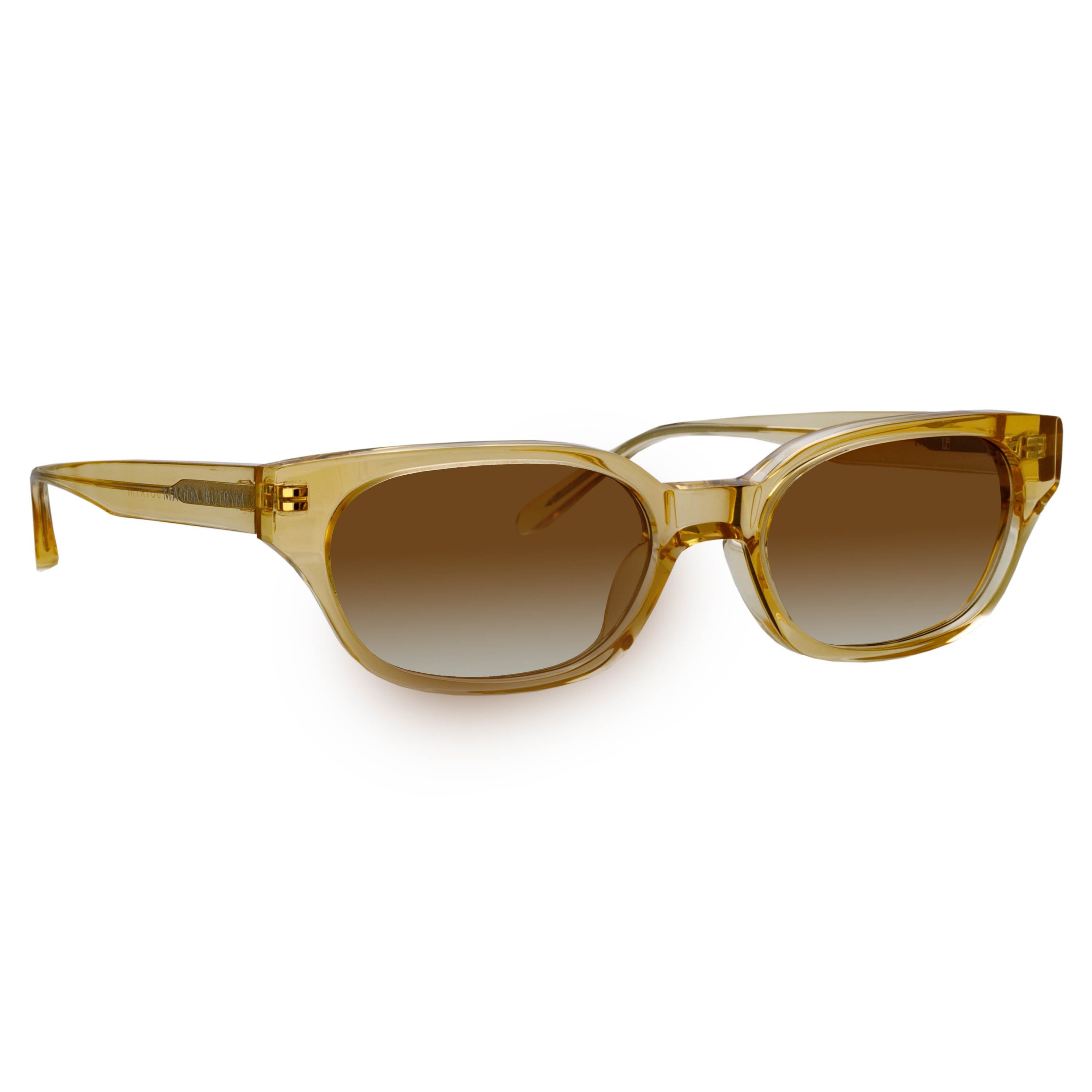 Magda Butrym Cat Eye Sunglasses in Yellow sold by Linda Farrow product image thumbnail 2