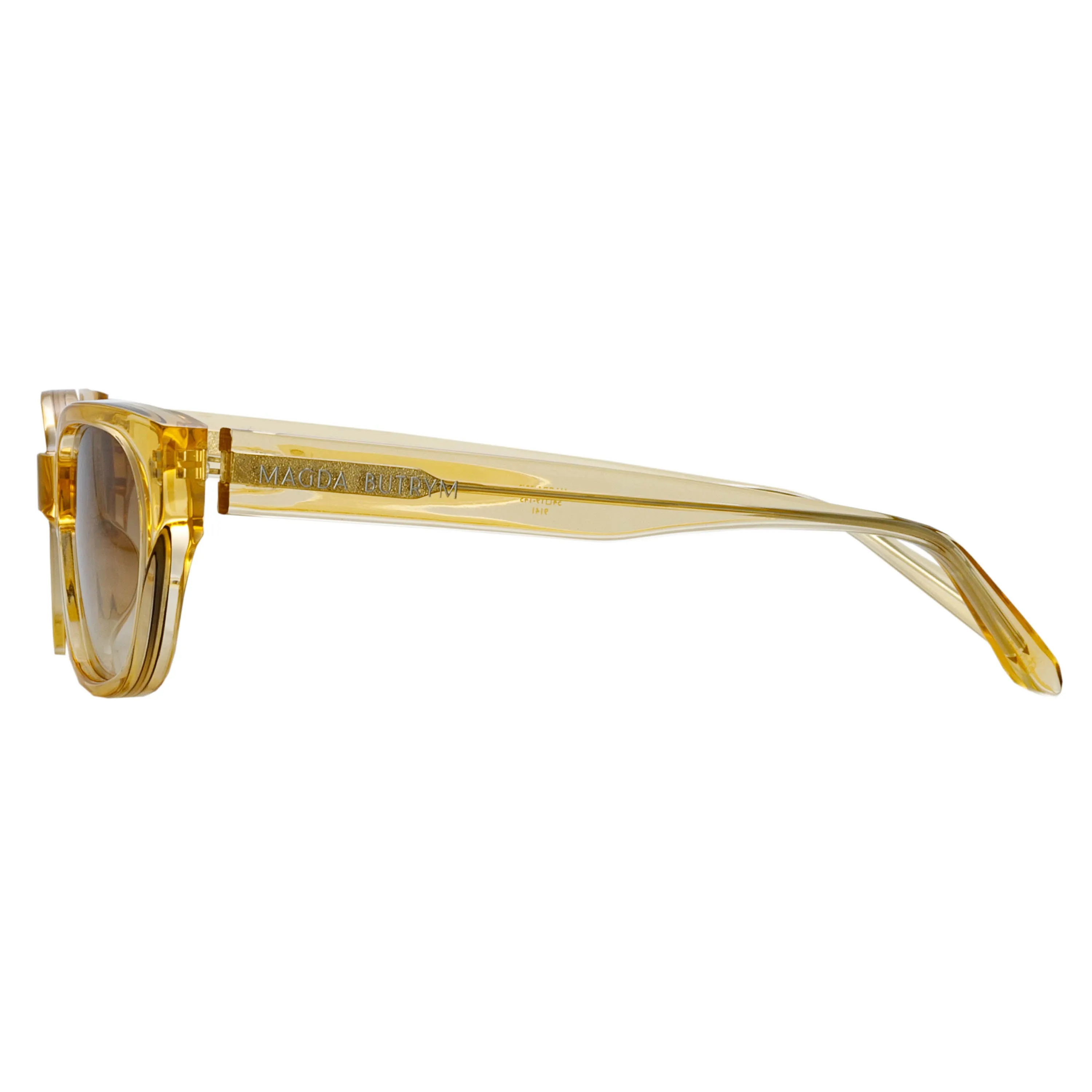 Magda Butrym Medium Cat Eye Sunglasses in Translucent Yellow sold by Linda Farrow product image thumbnail 3