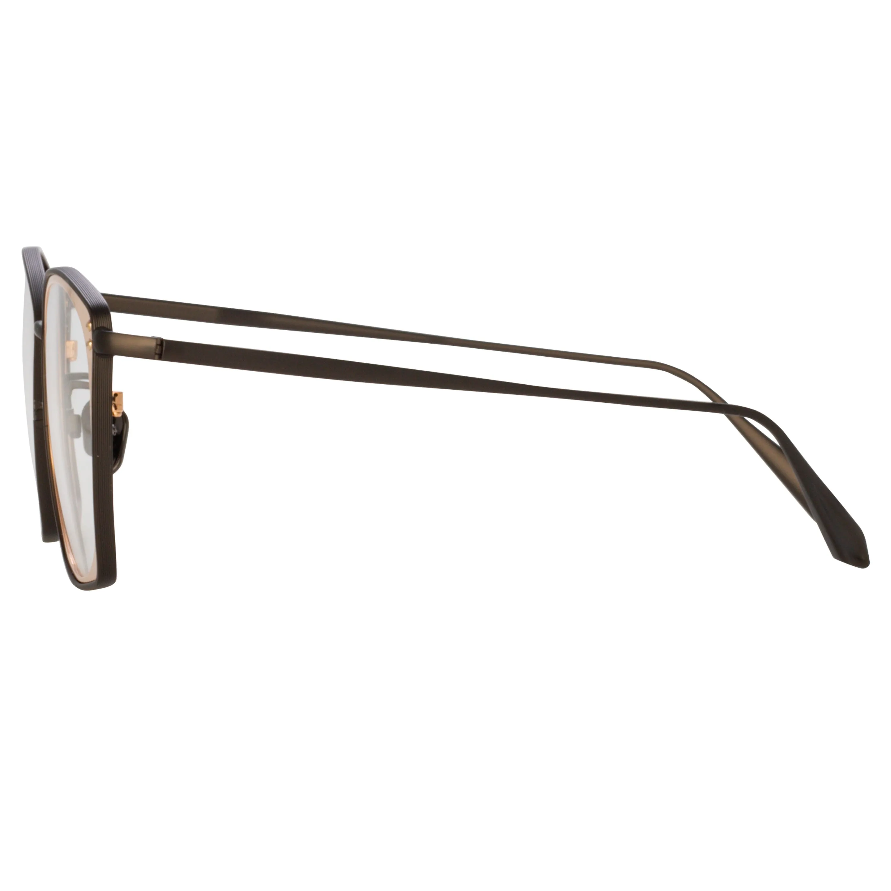 Milo Square Optical Frame in Nickel and Rose Gold sold by Linda Farrow product image thumbnail 4