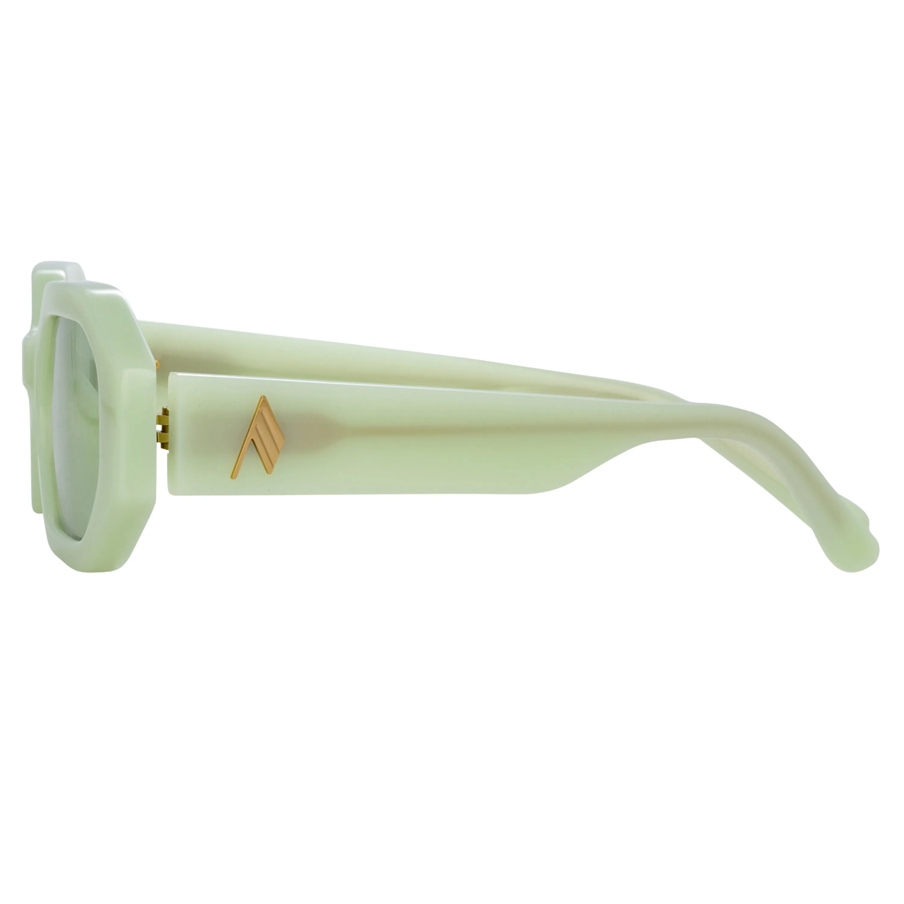 The Attico Irene Angular Sunglasses in Mint sold by Linda Farrow product image thumbnail 4