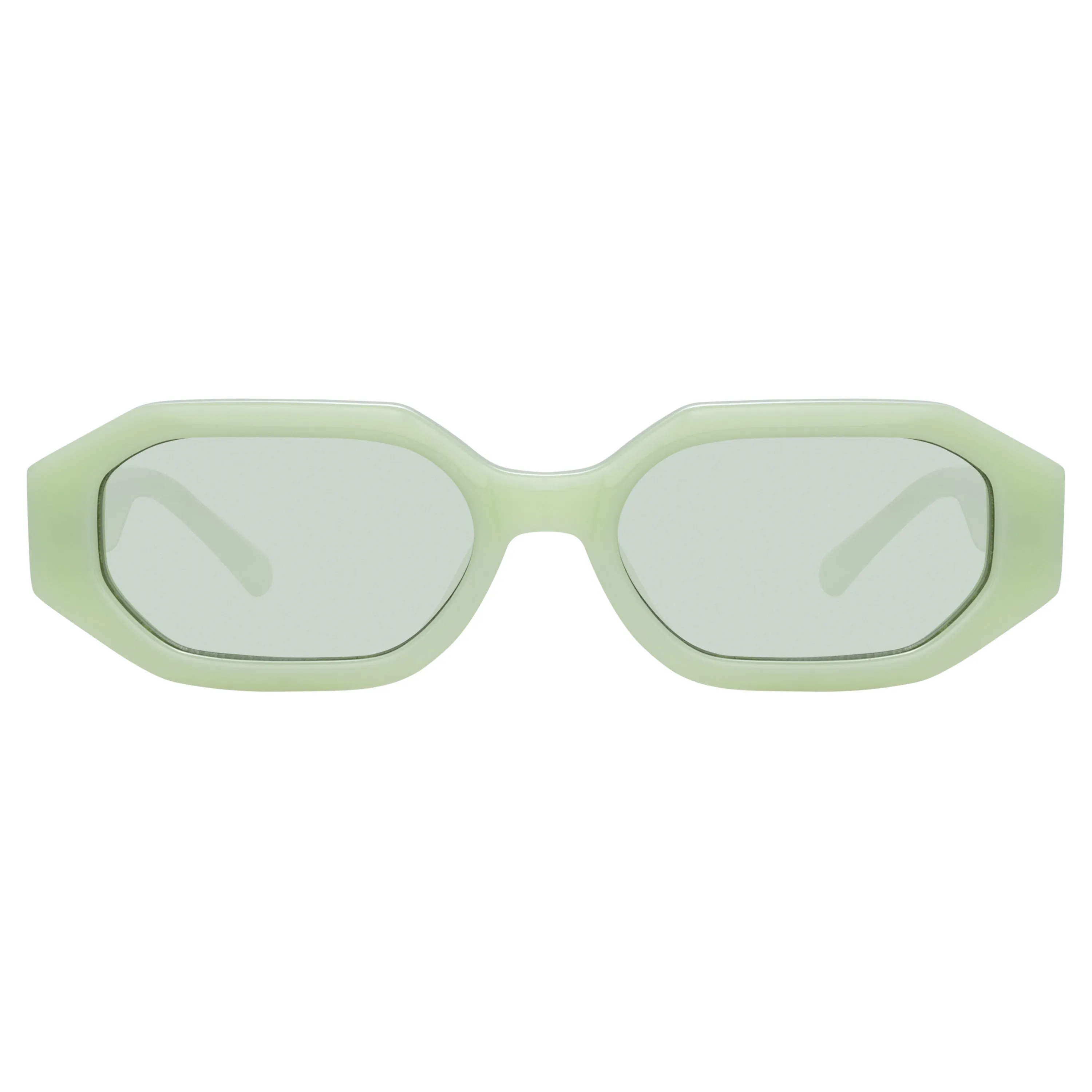 The Attico Irene Angular Sunglasses in Mint sold by Linda Farrow product image thumbnail 2